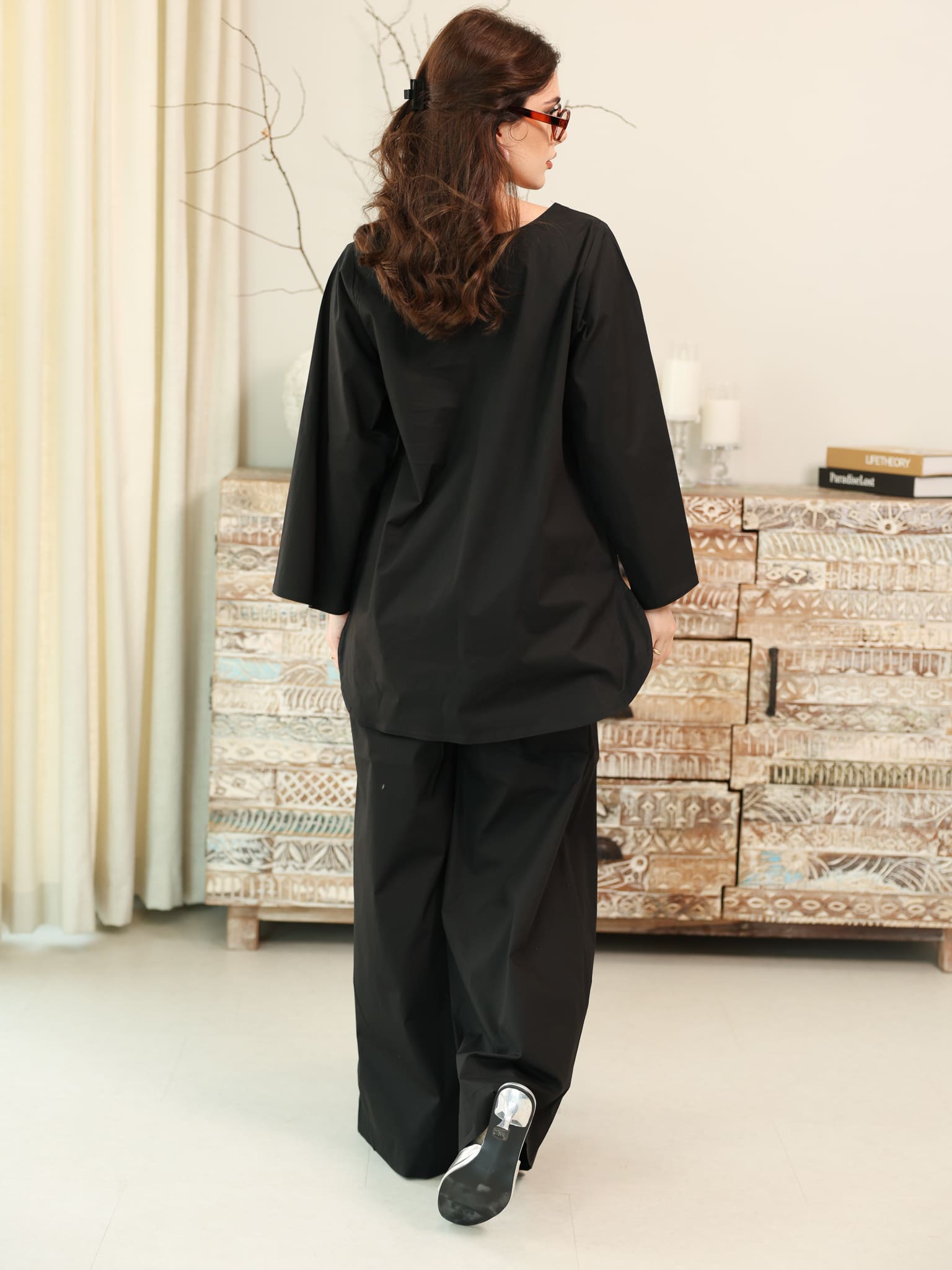 Skyloft Black Embellished Co Ord Set