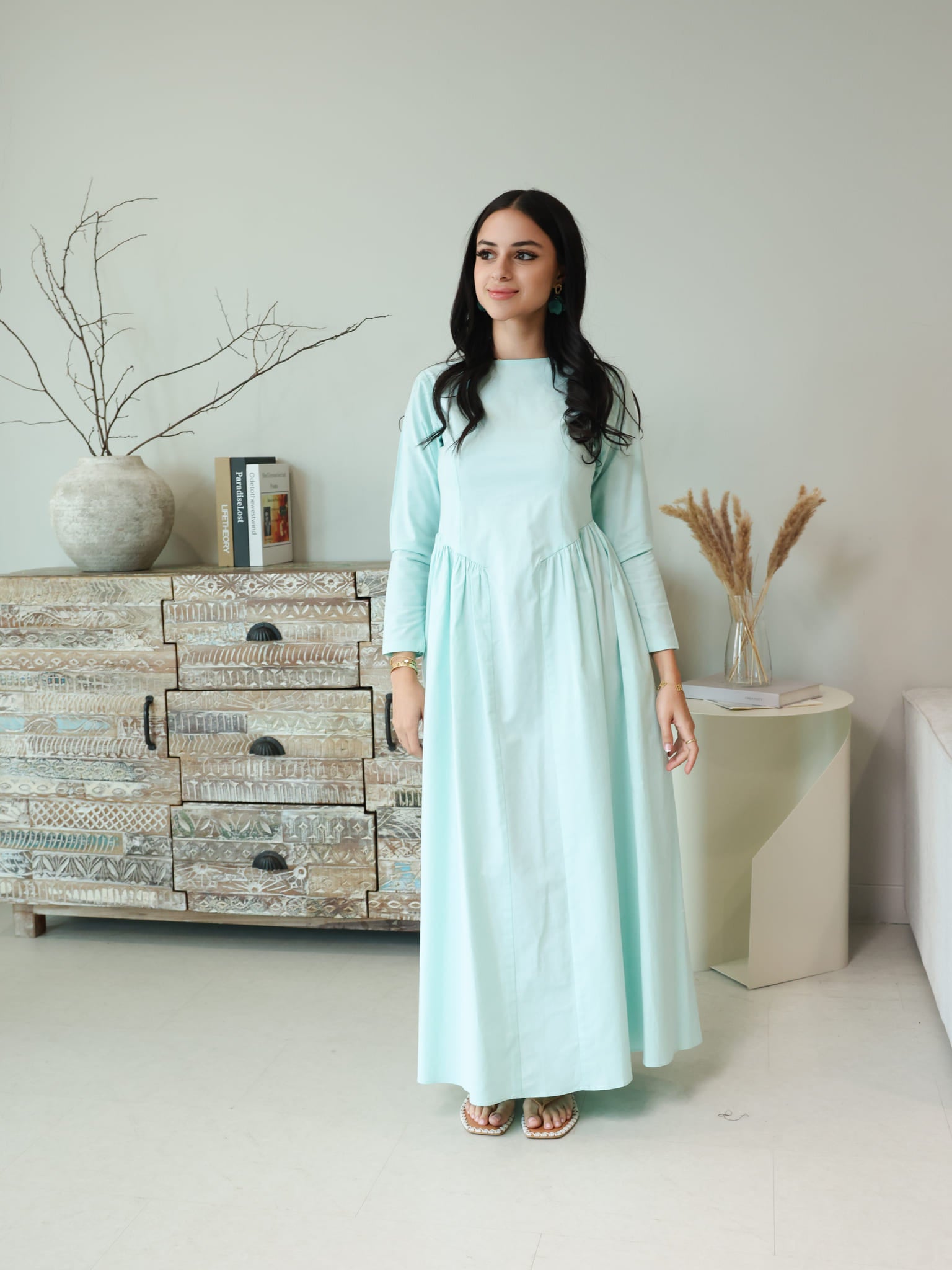 Icelyn Panel Long Dress