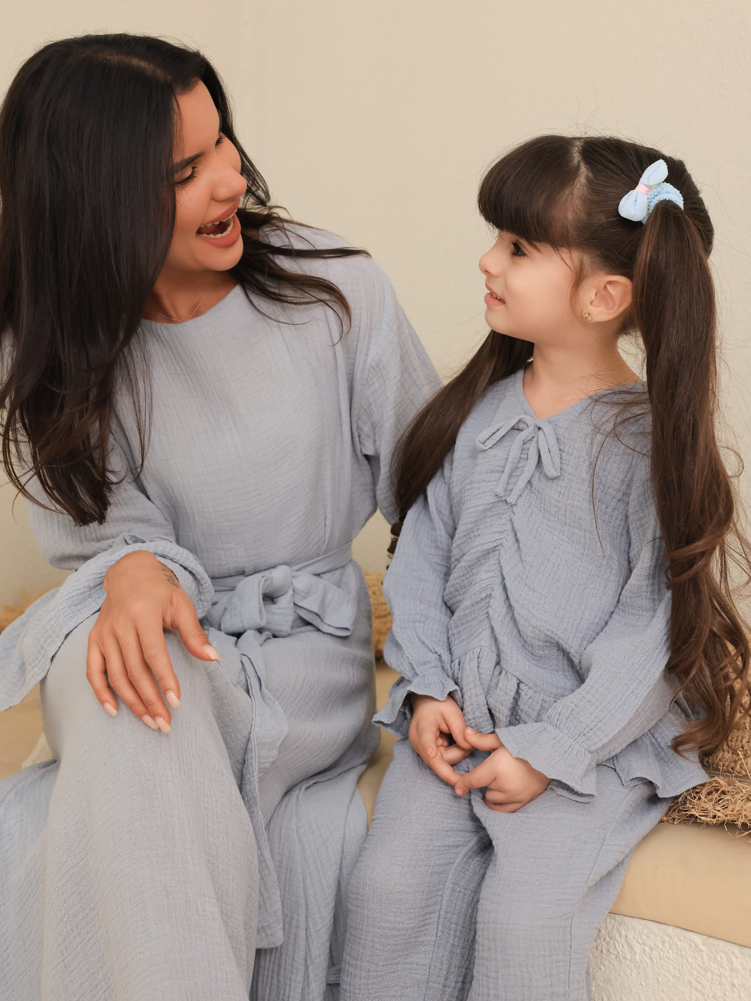 Mini Skyward Muslin Blue Co Ord Set