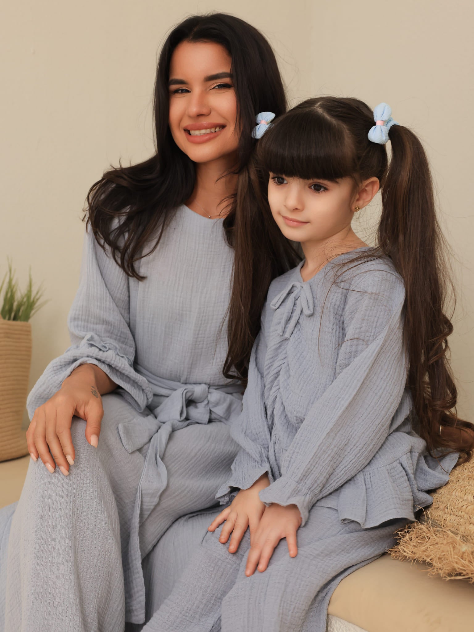 Mini Skyward Muslin Blue Co Ord Set