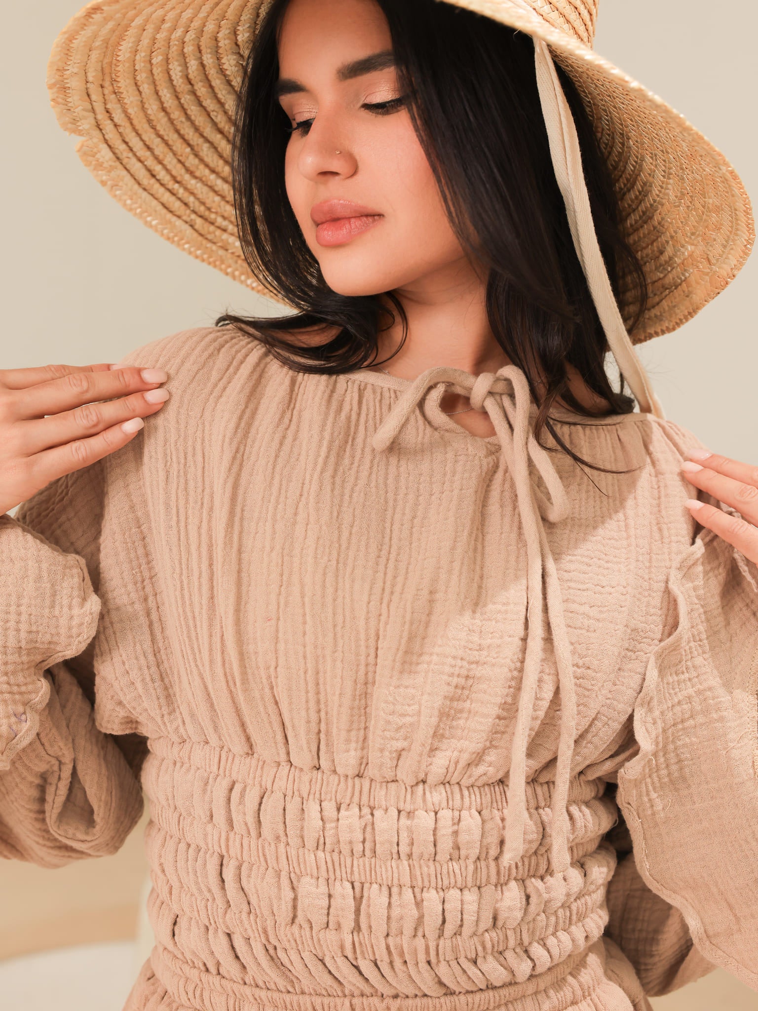 Aurum Muslin Skirt And Shirt