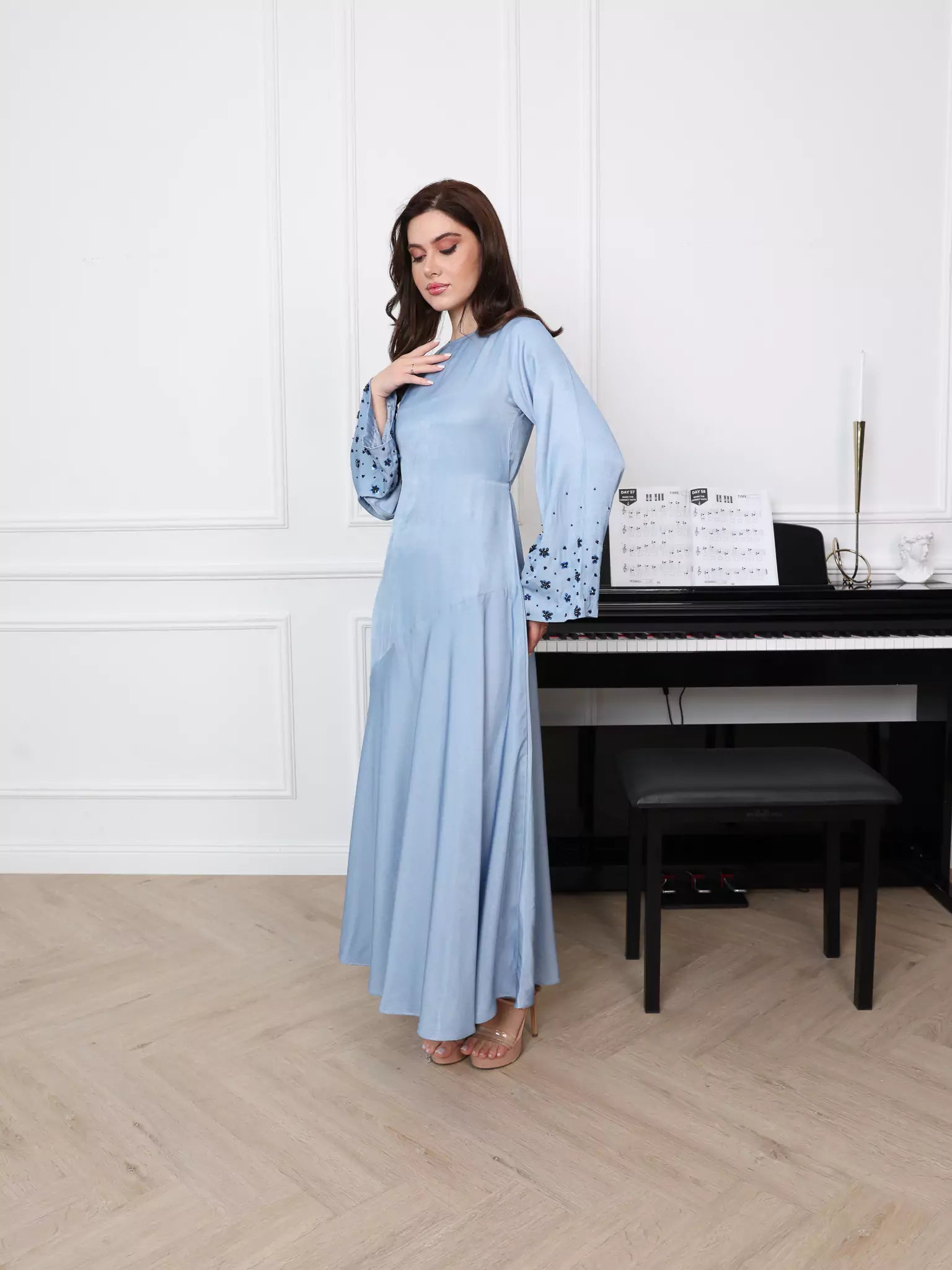 Starlit Embellished Long Dress