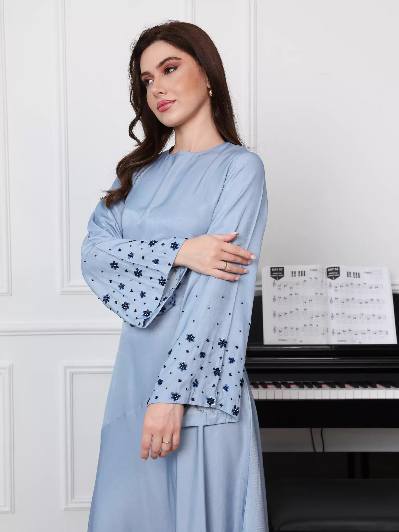 Starlit Embellished Long Dress