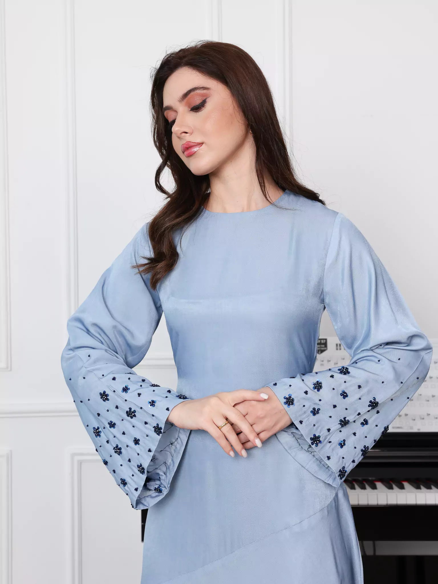 Starlit Embellished Long Dress