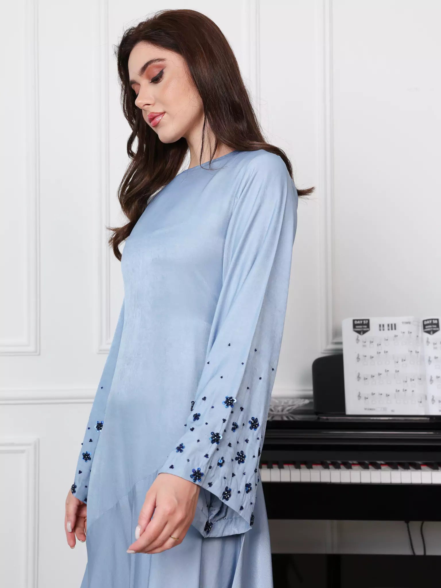 Starlit Embellished Long Dress