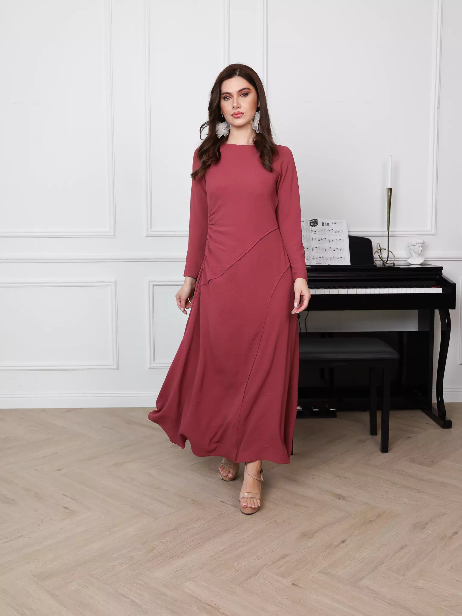 Slink Solid Long Dress