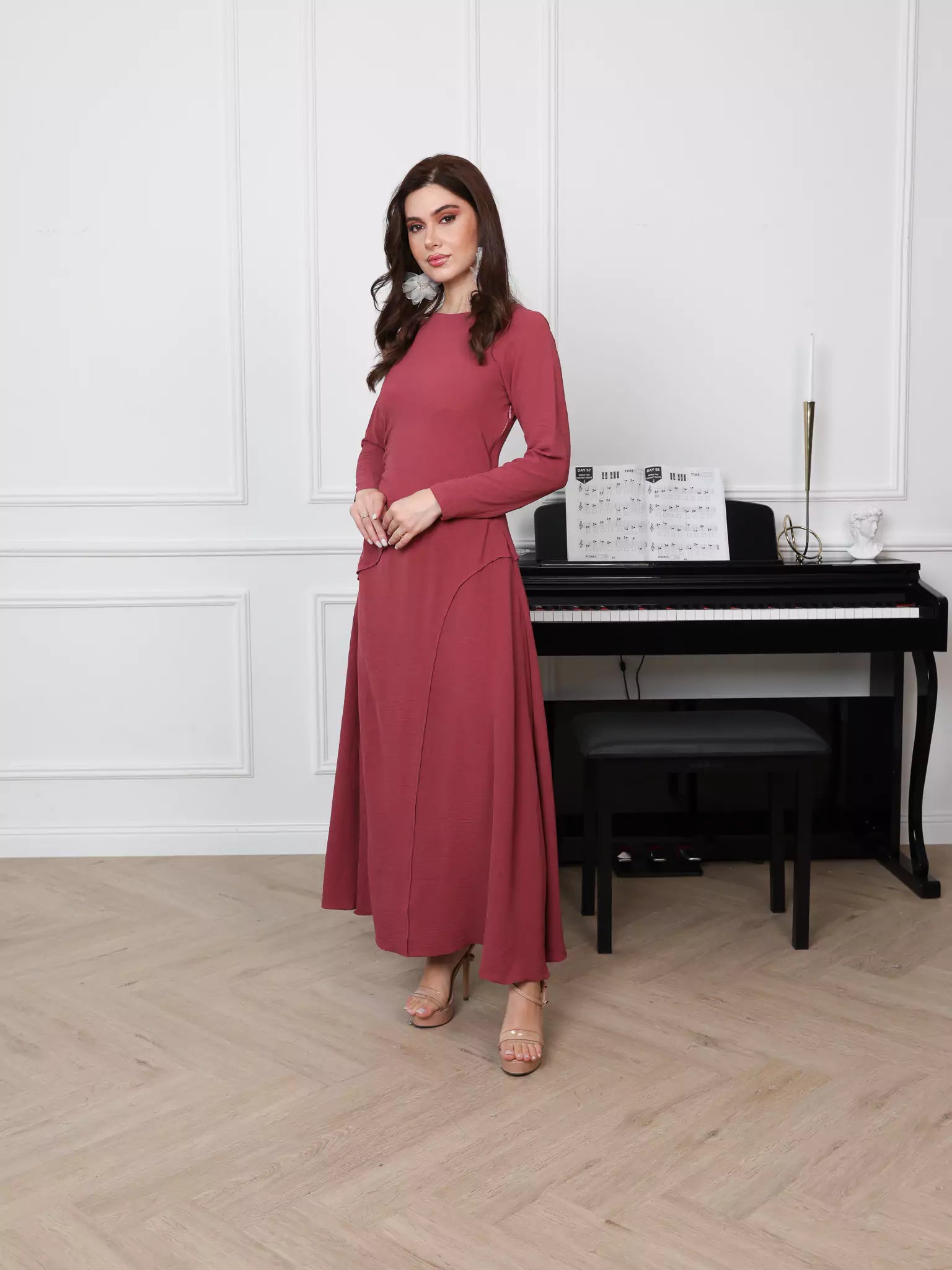 Slink Solid Long Dress