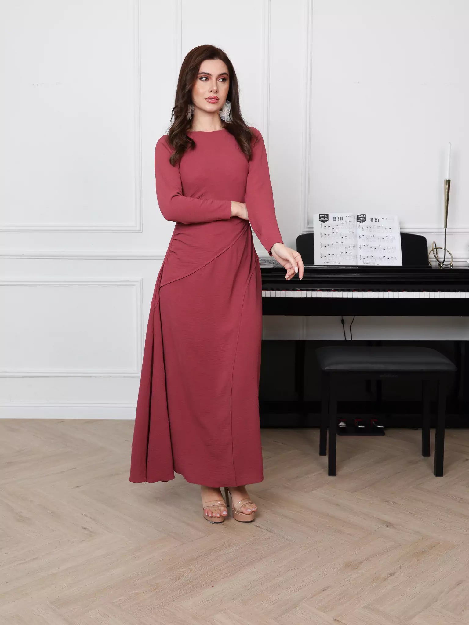 Slink Solid Long Dress