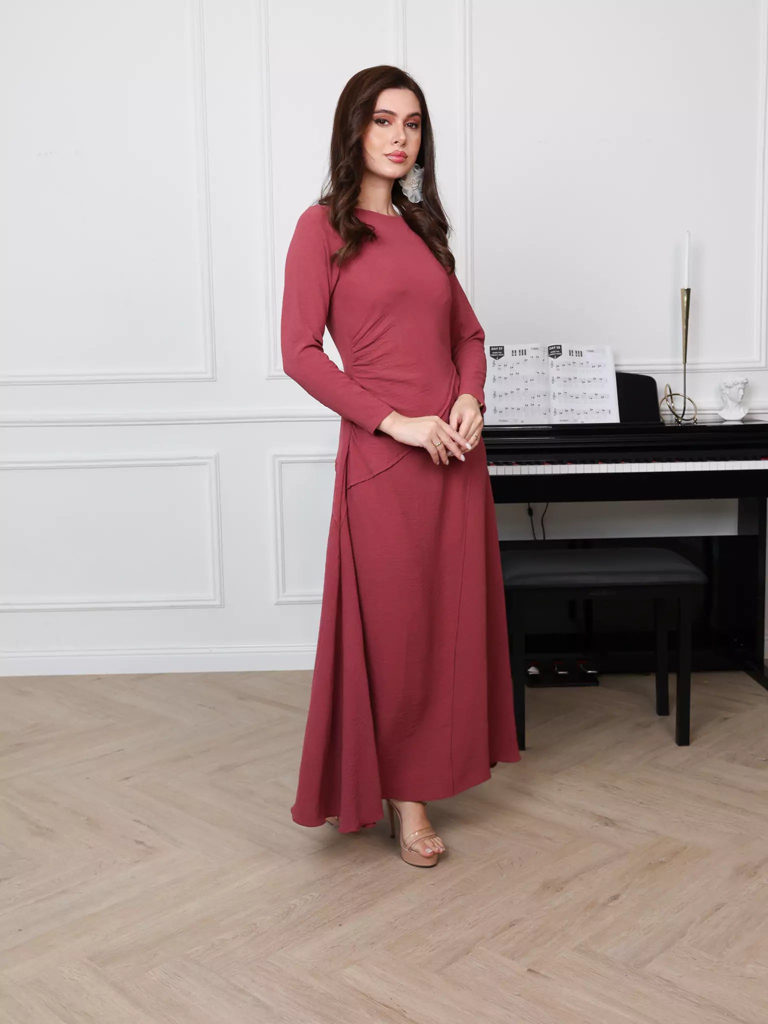 Slink Solid Long Dress