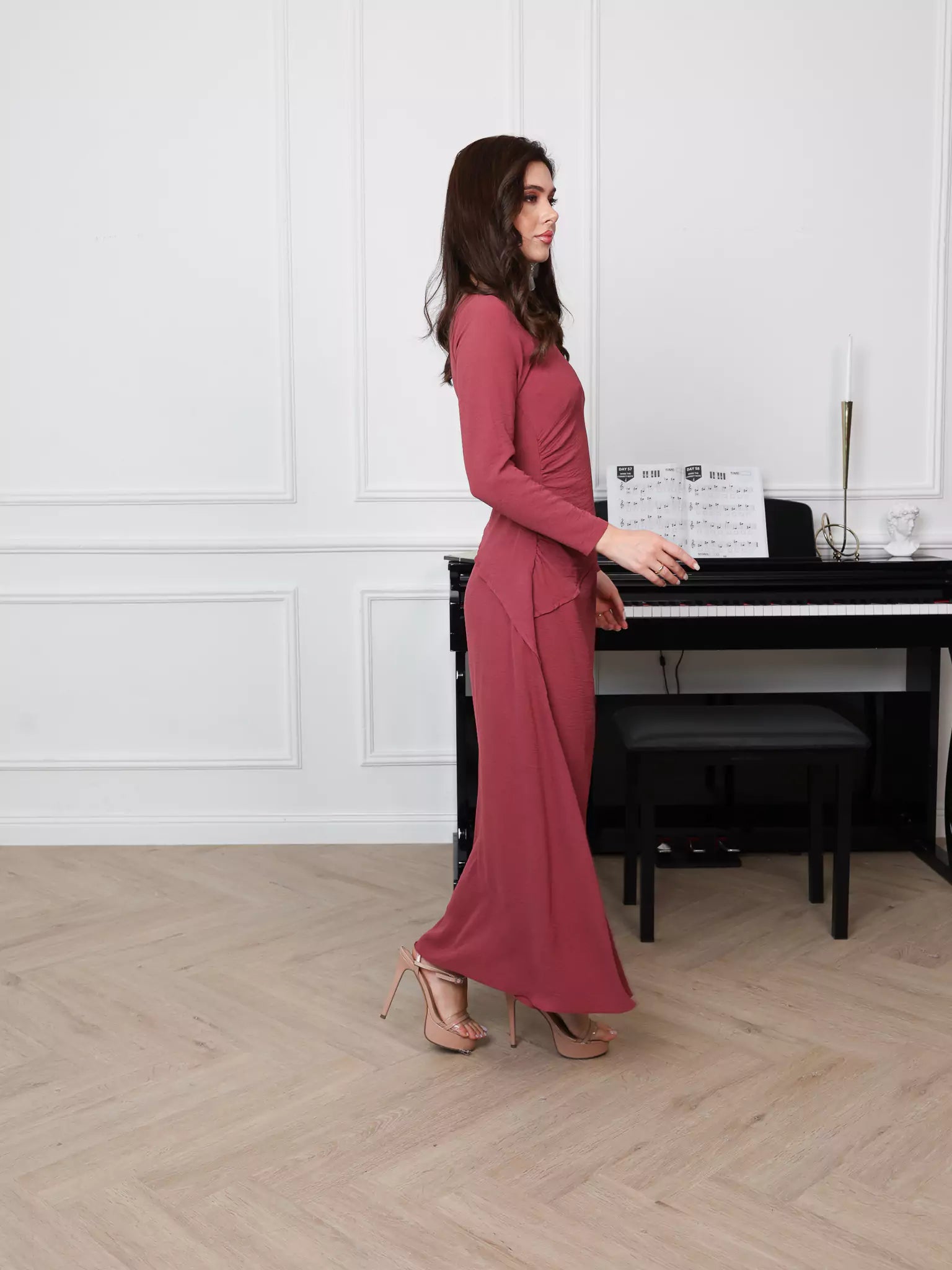 Slink Solid Long Dress