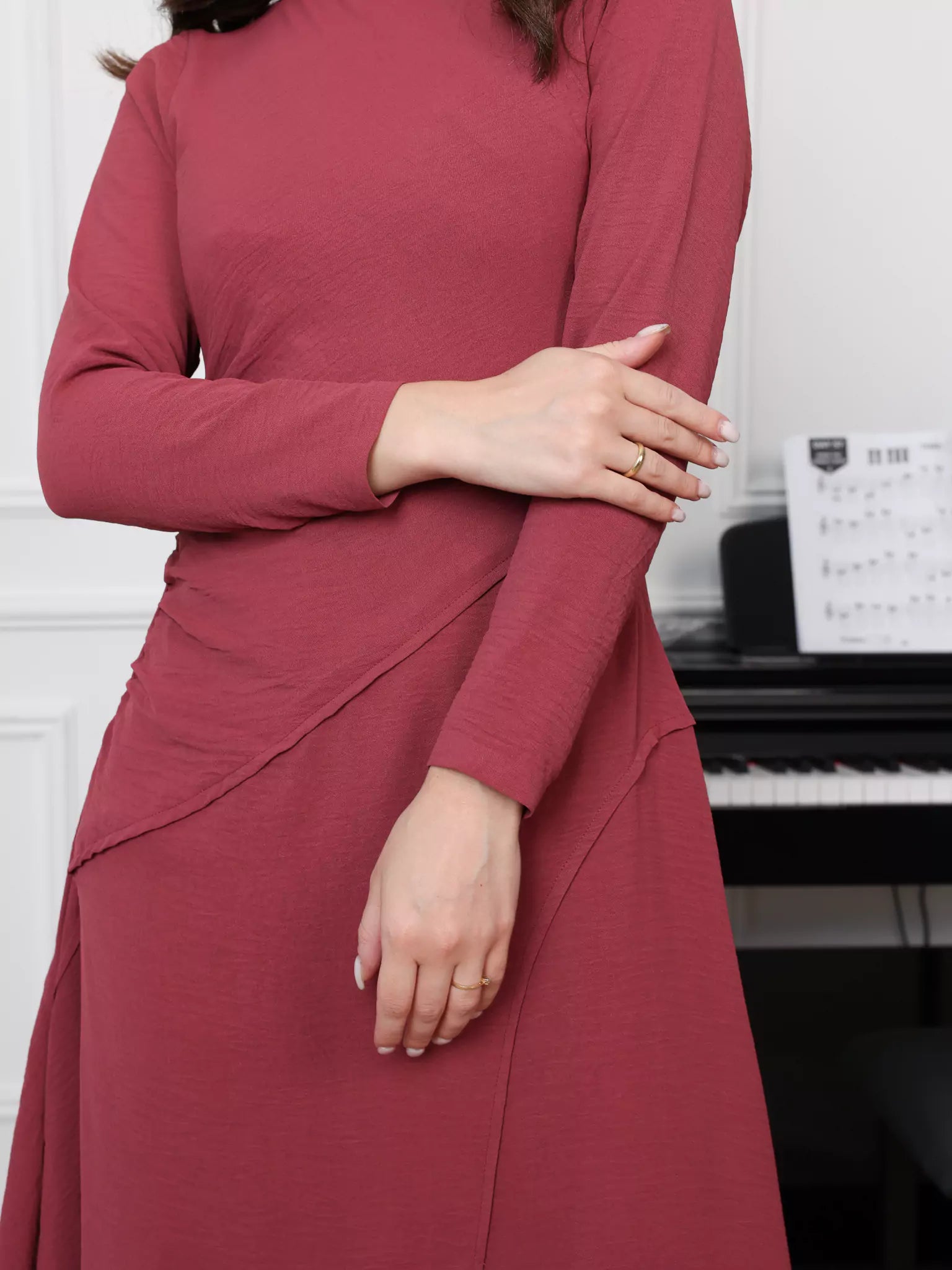 Slink Solid Long Dress