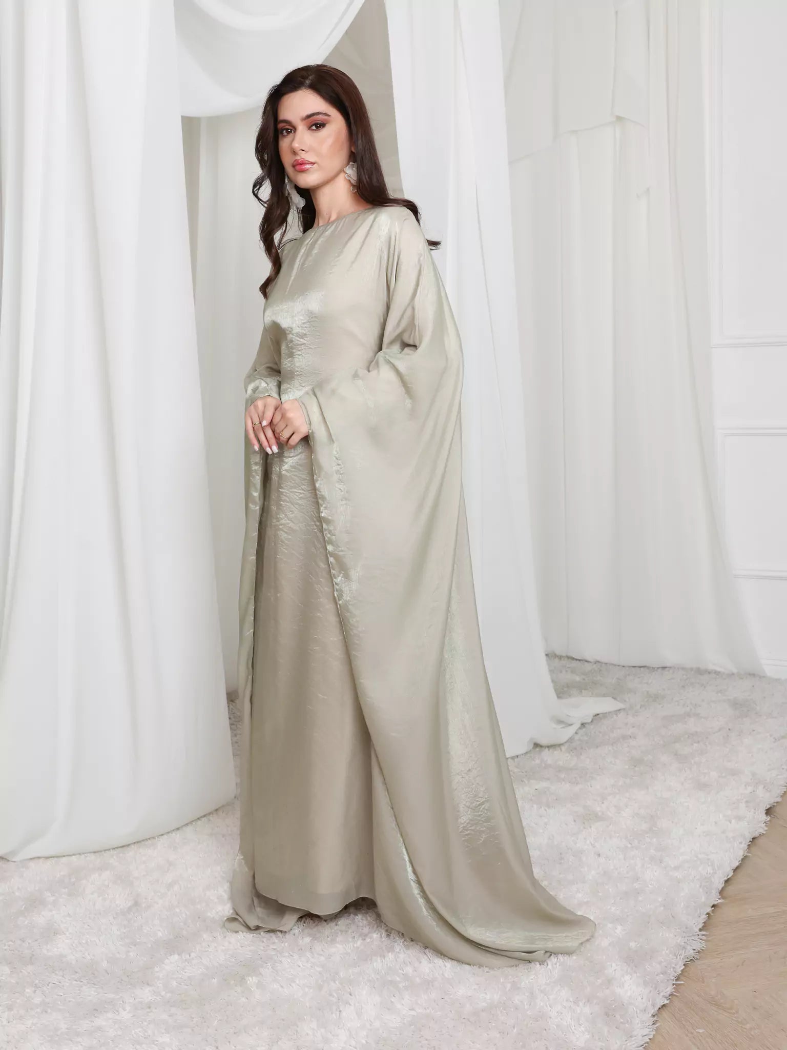 Mira Butterfly Green Dress