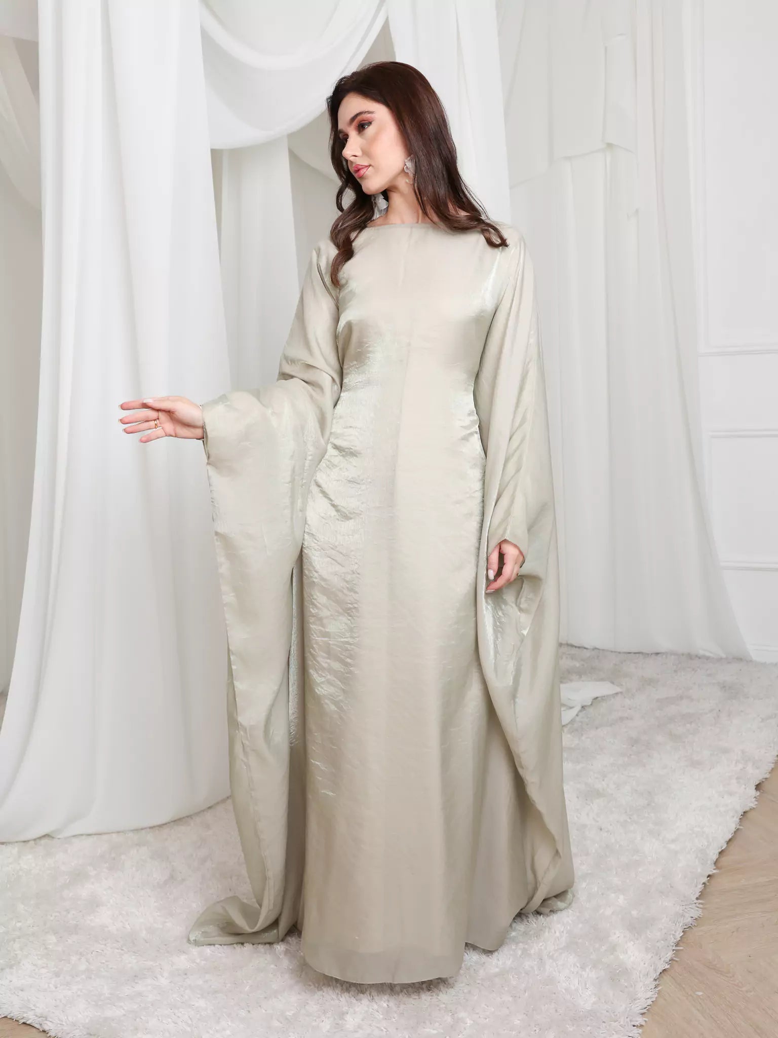 Mira Butterfly Green Dress