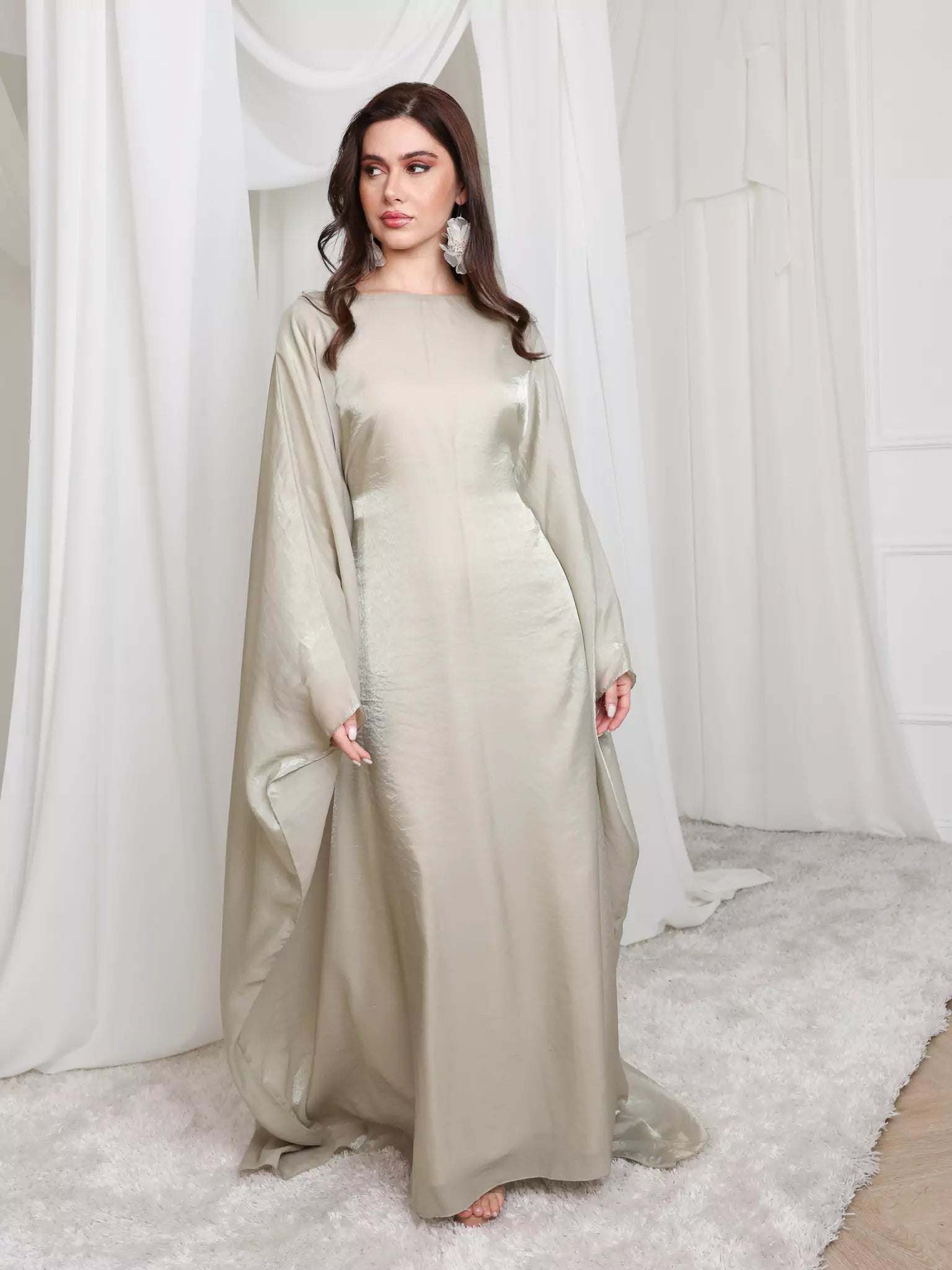 Mira Butterfly Green Dress