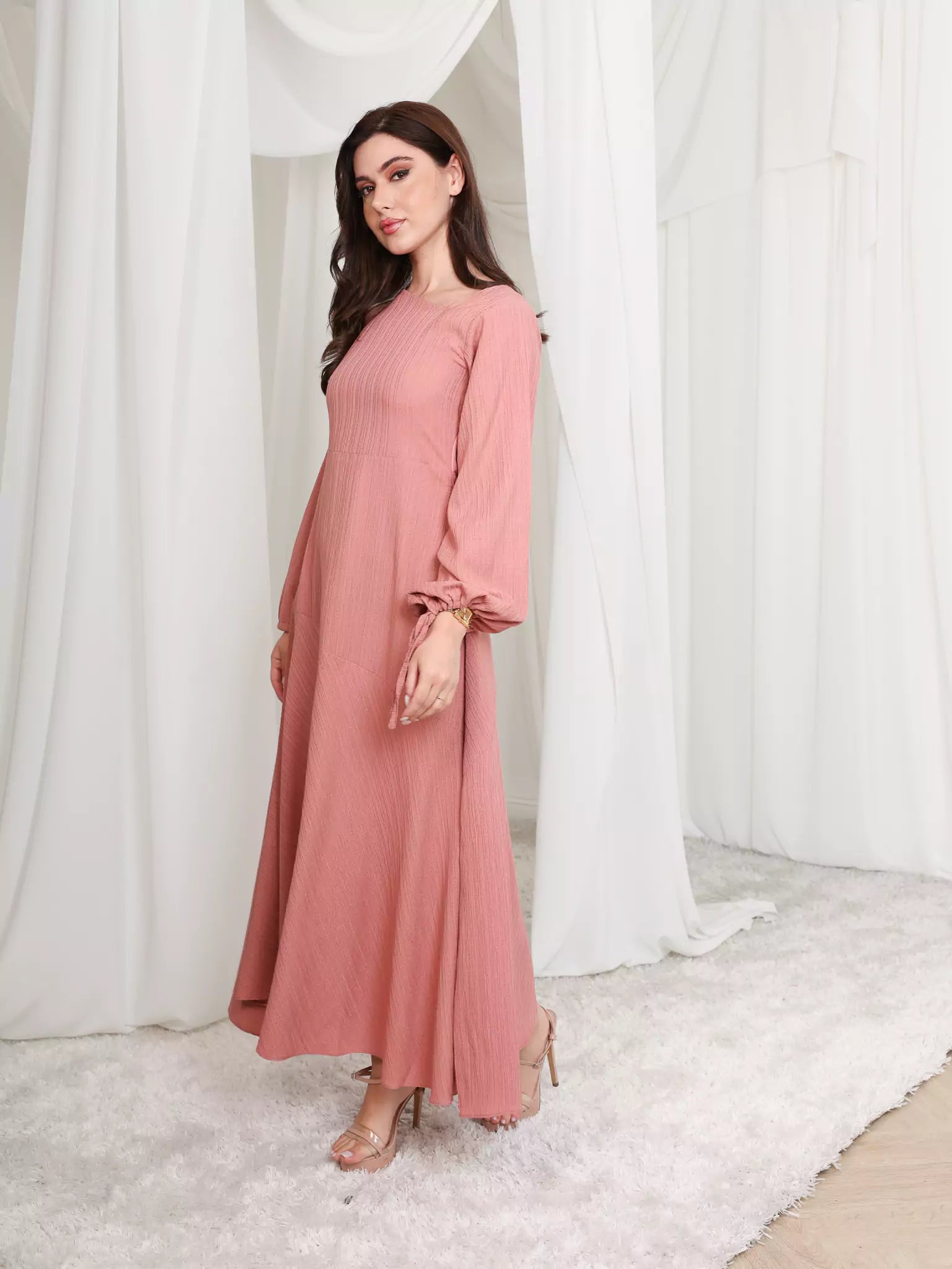 Pia Asymmetric Long Dress