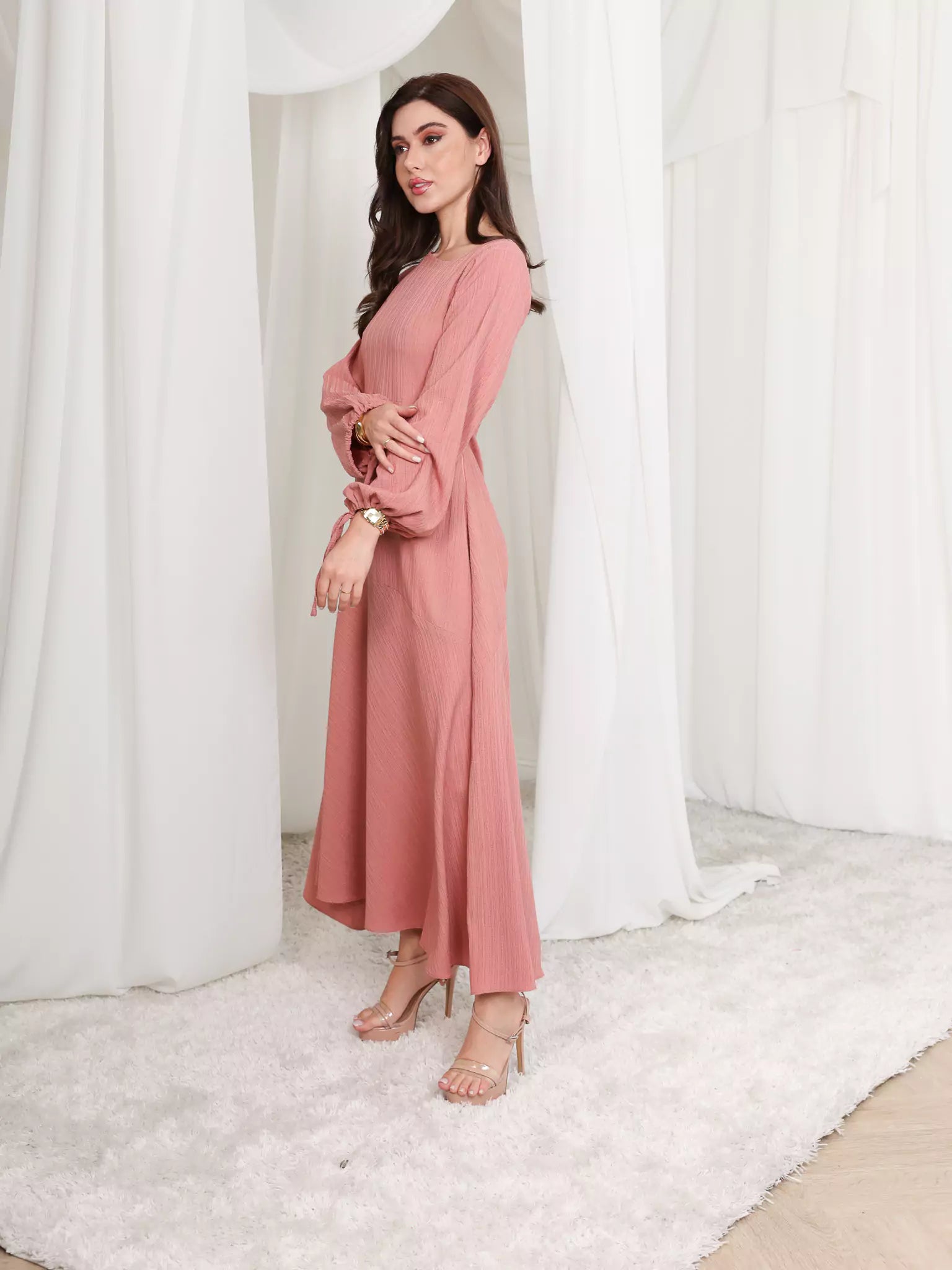 Pia Asymmetric Long Dress