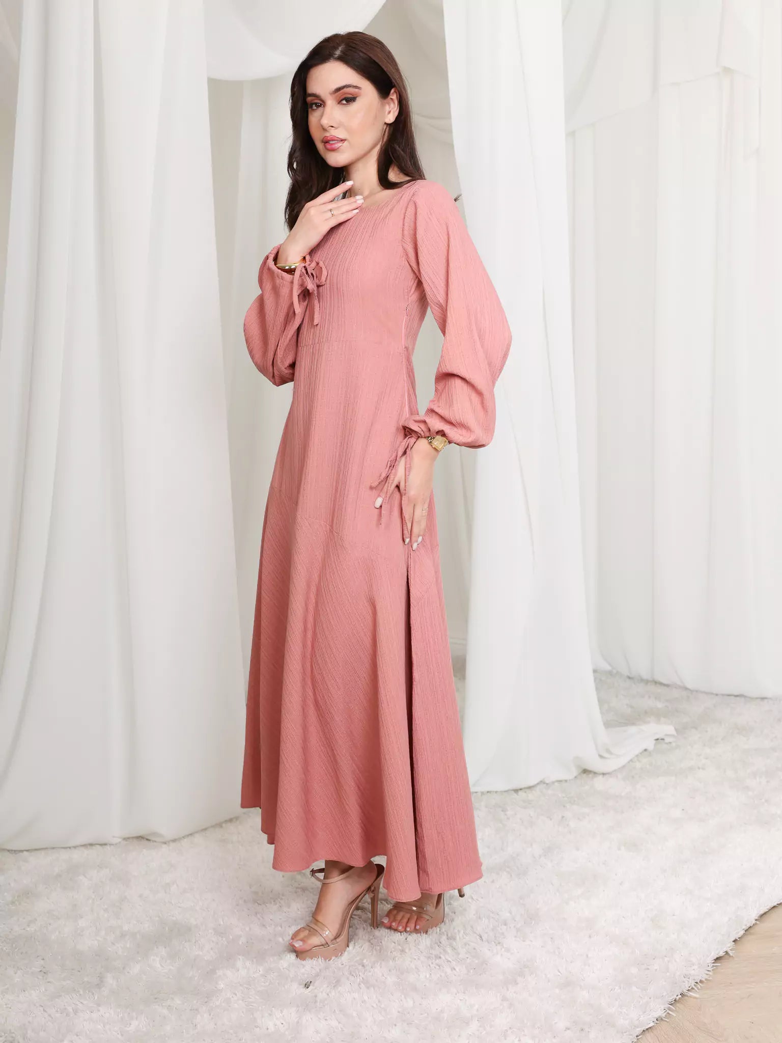 Pia Asymmetric Long Dress