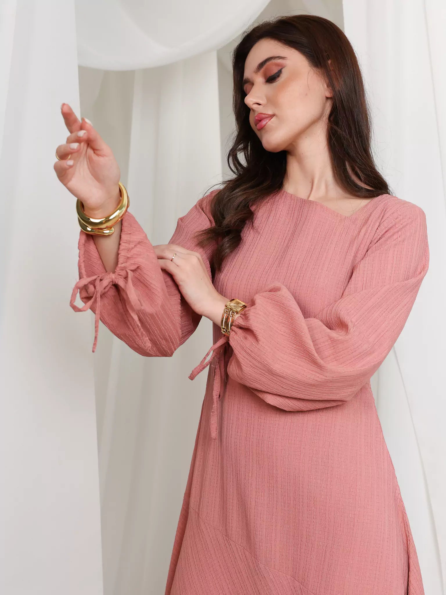 Pia Asymmetric Long Dress