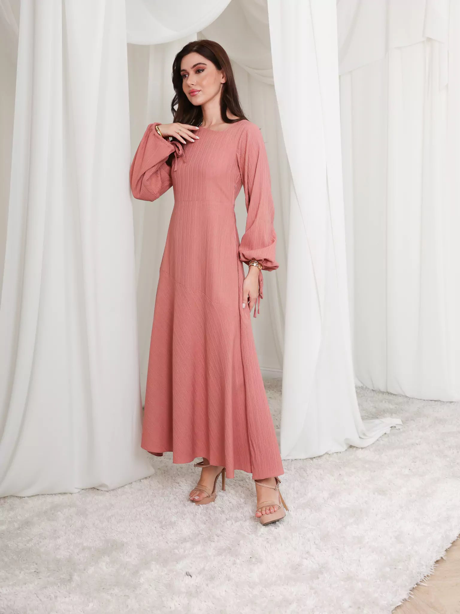 Pia Asymmetric Long Dress