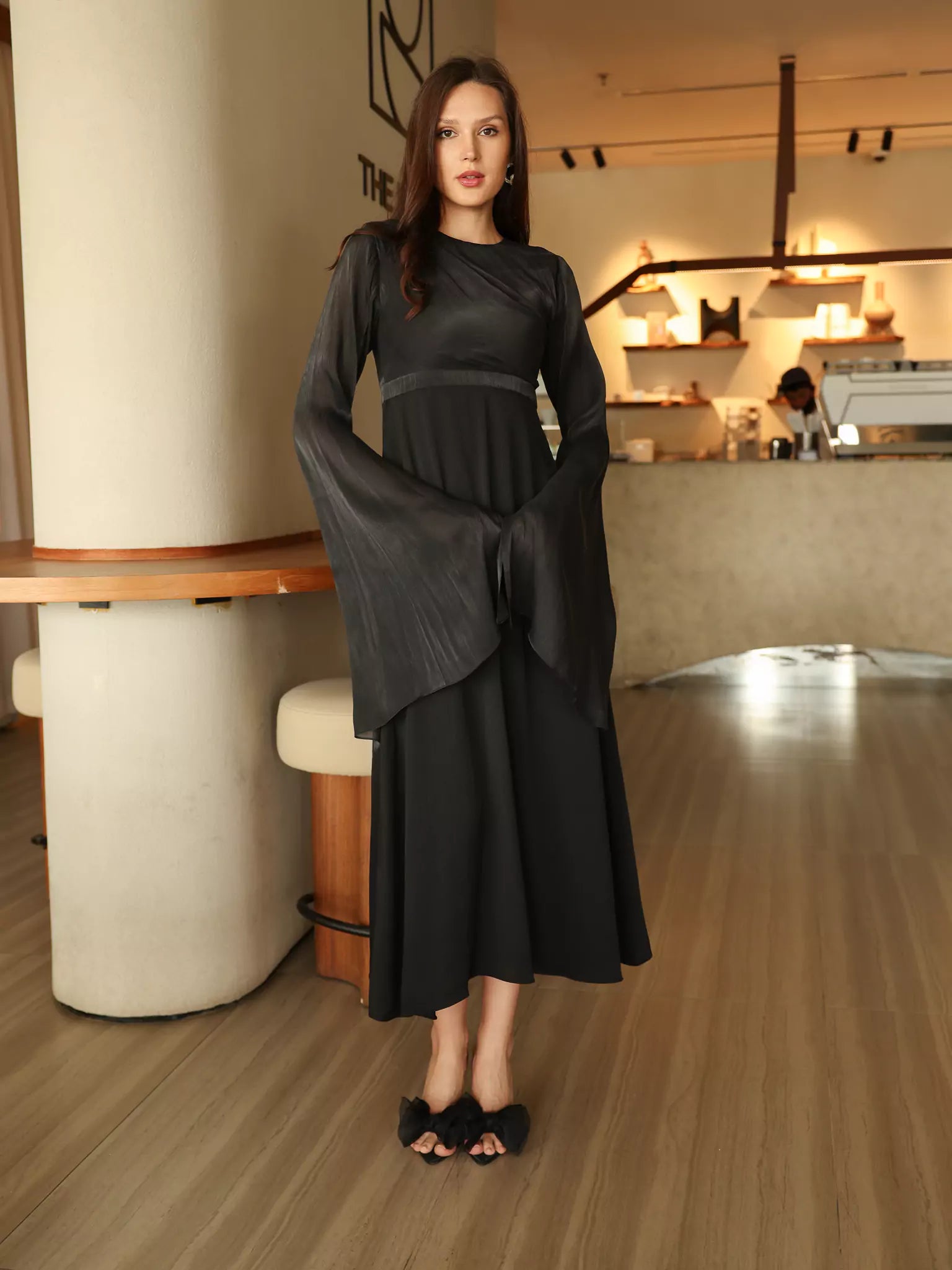 Anya Black Long Dress