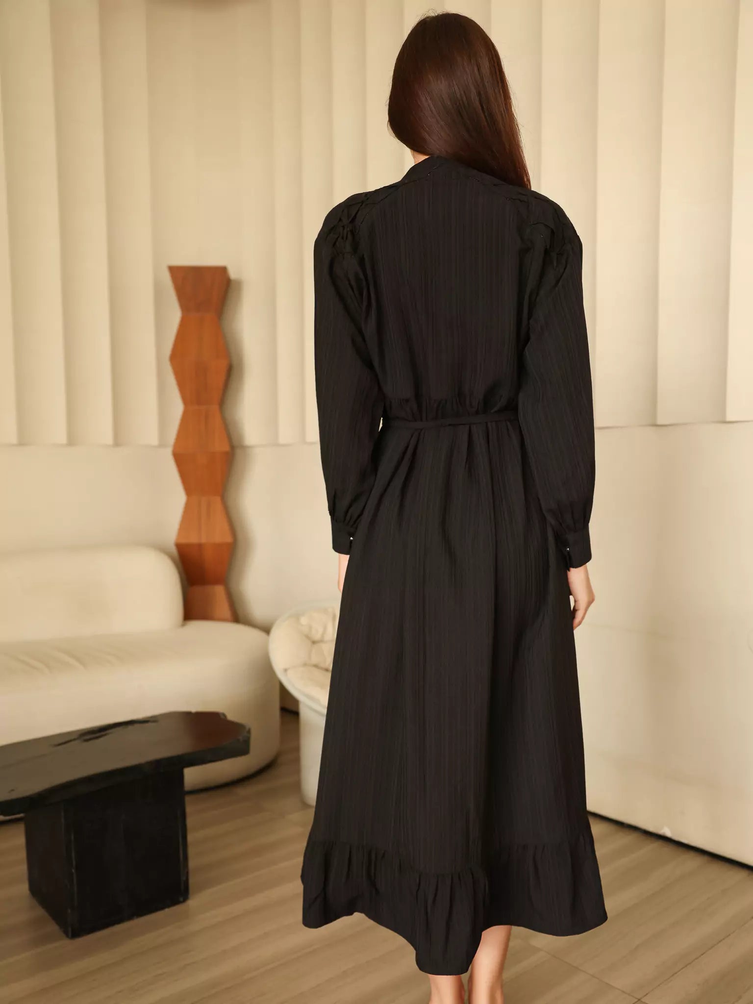 Lainey Lacey Black Long Dress