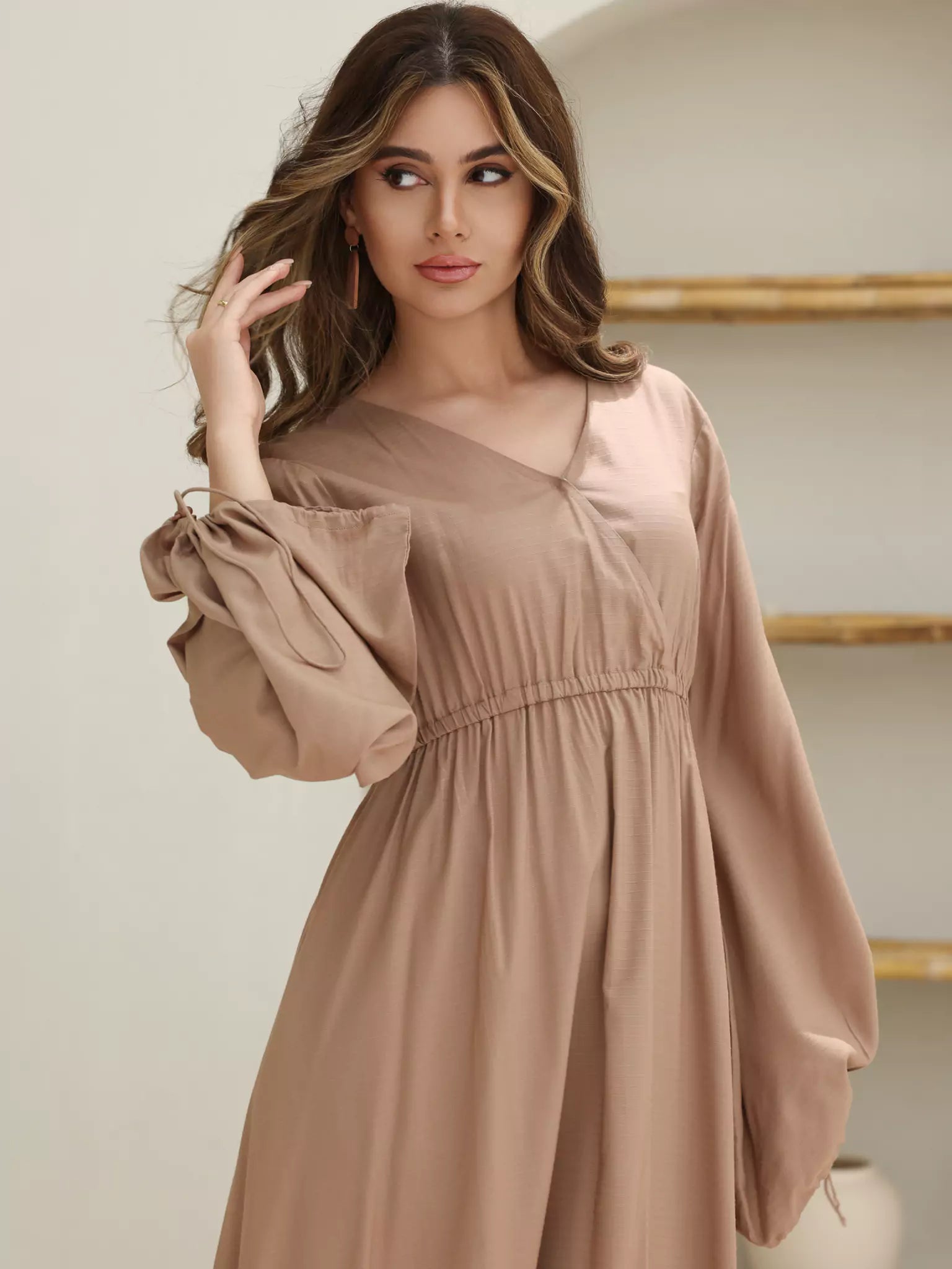 Milaska Beige Long Dress