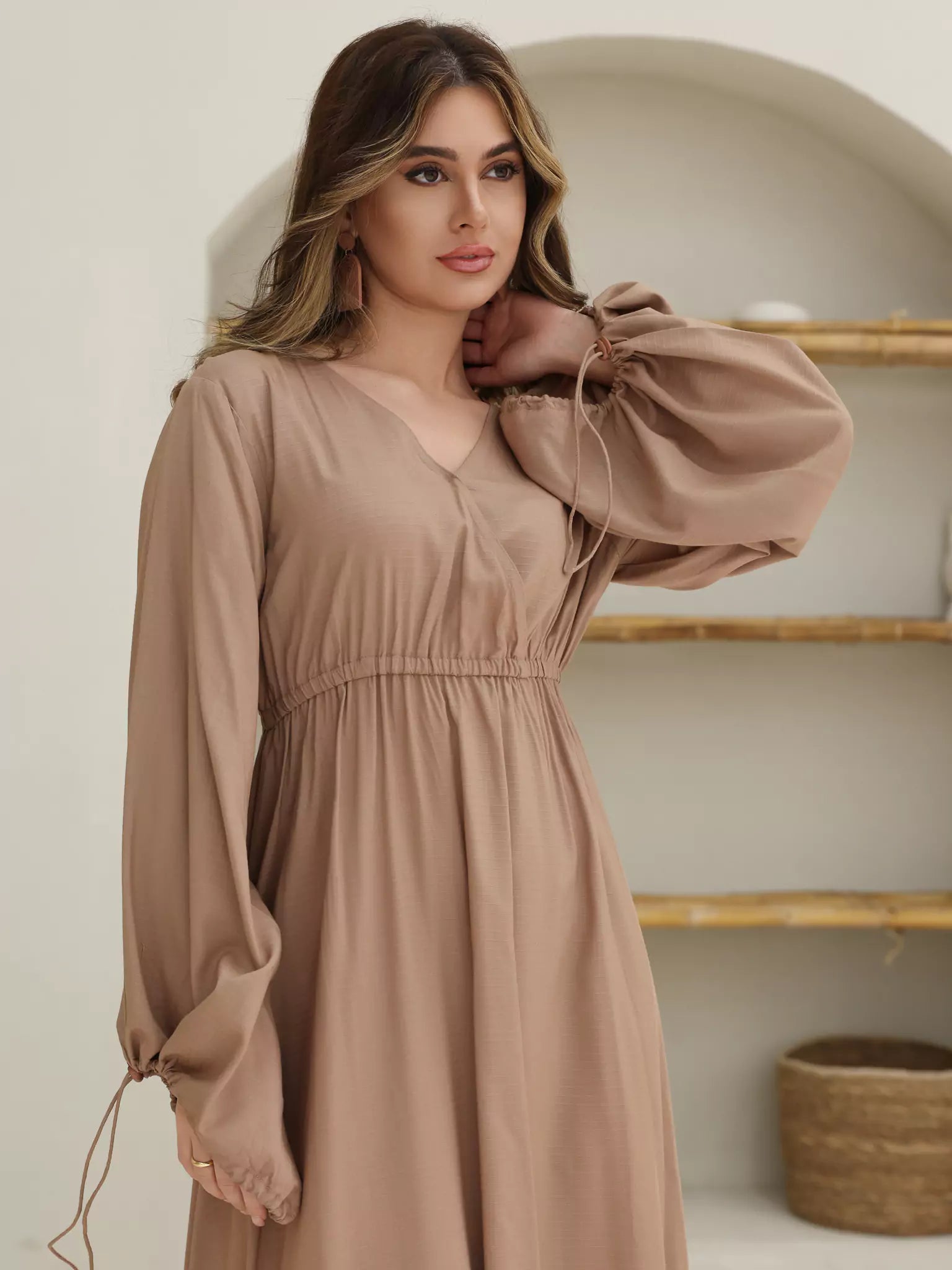 Milaska Beige Long Dress