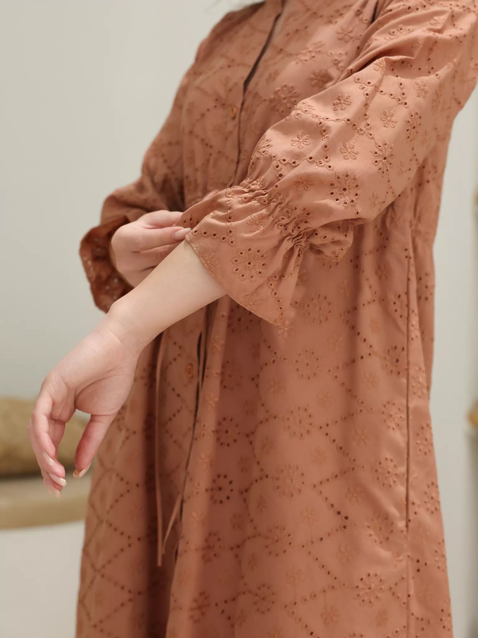 Rosewood Cutwork Long Dress