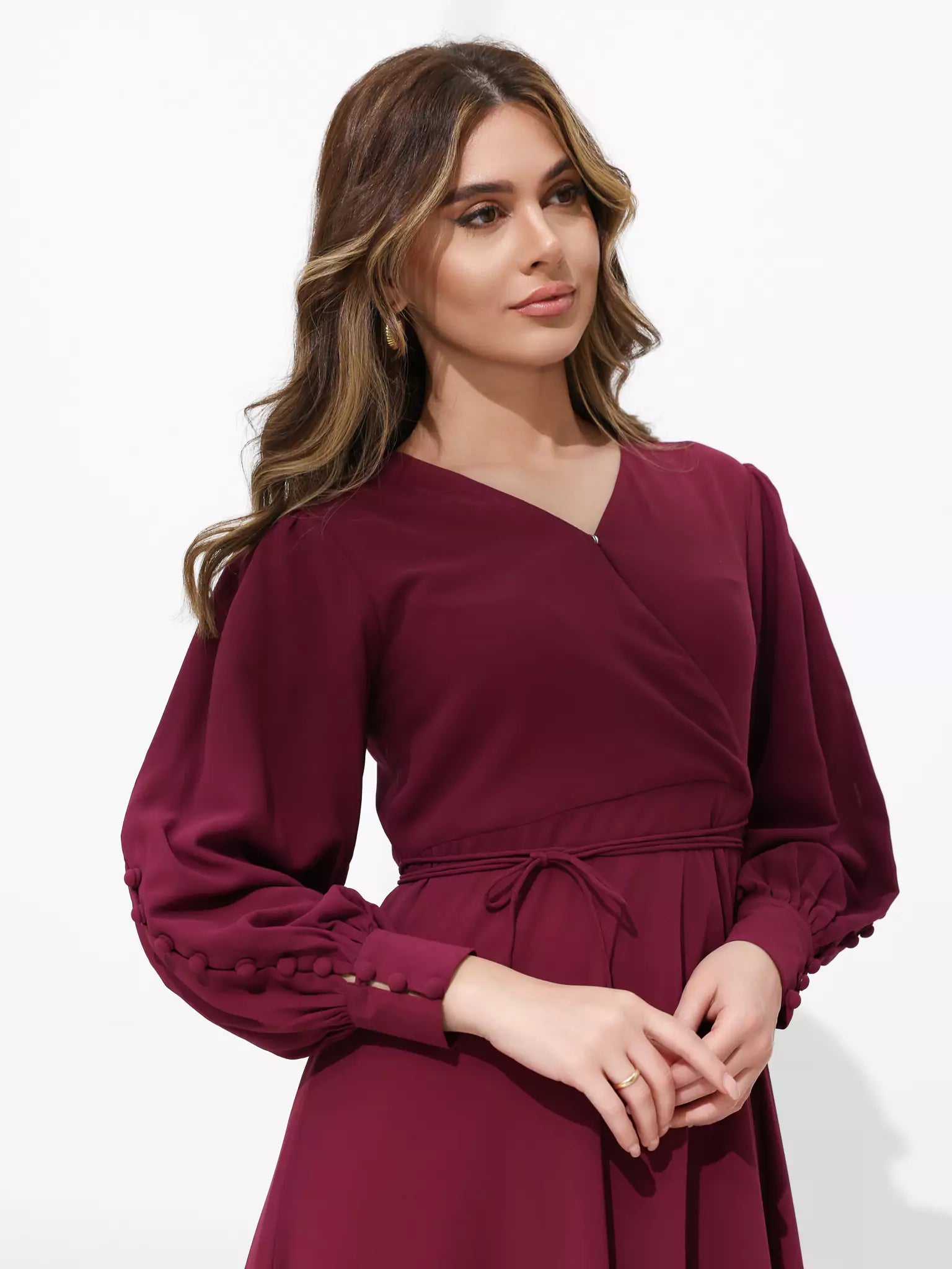 Gracie Plum Solid Long Dress