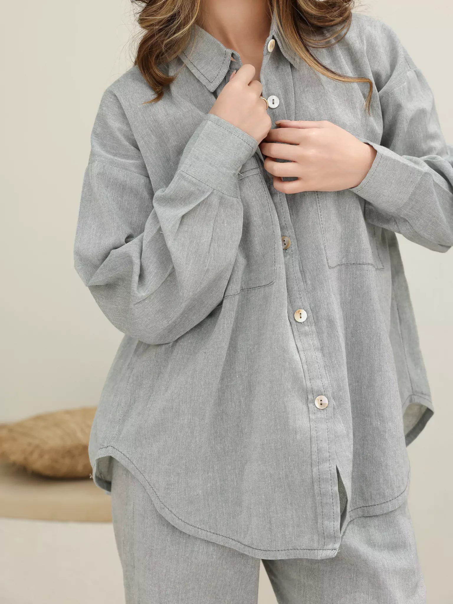 Denique Button Down Co Ord Set