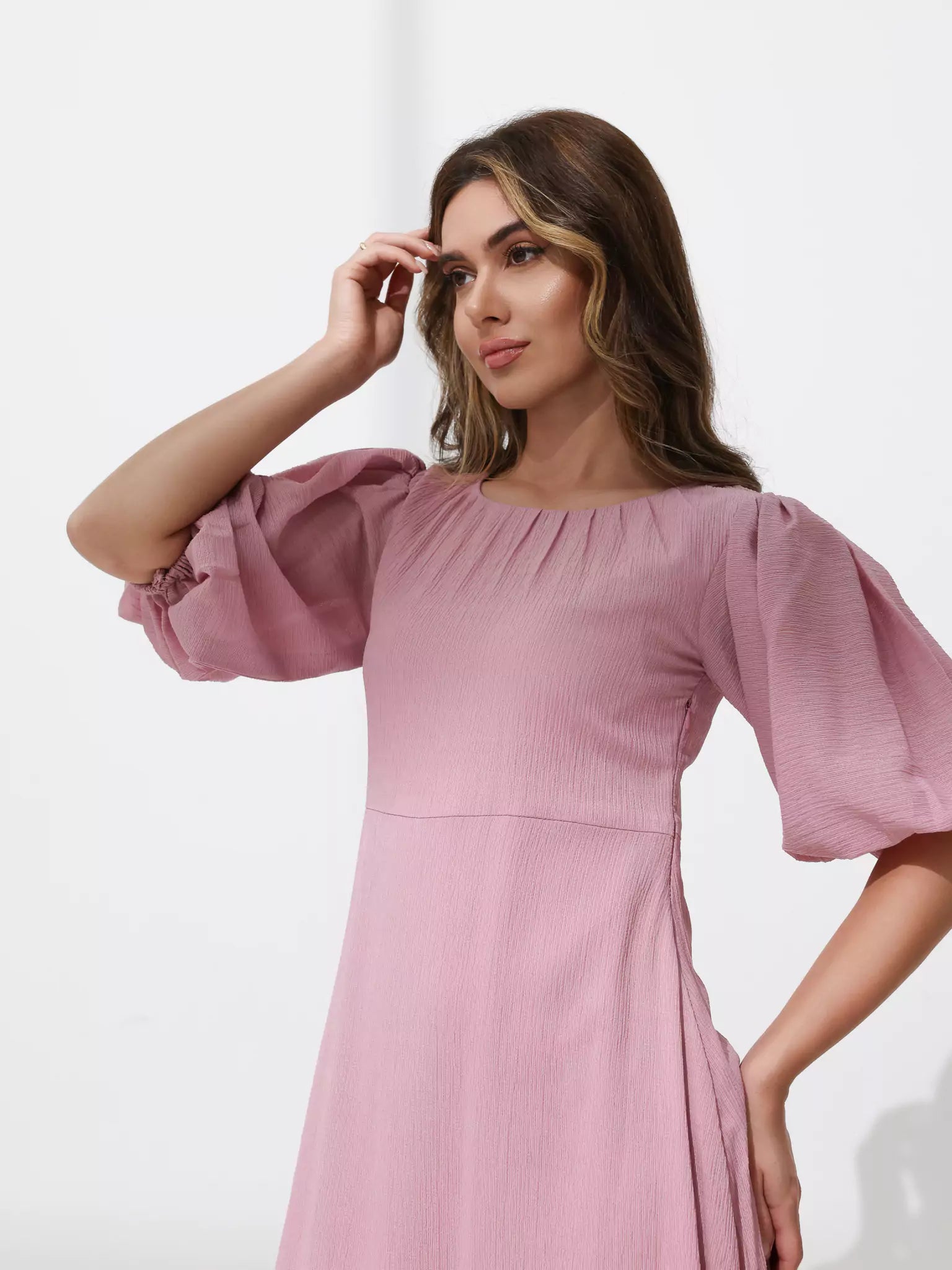 Whispering Petals Lilac Long Dress