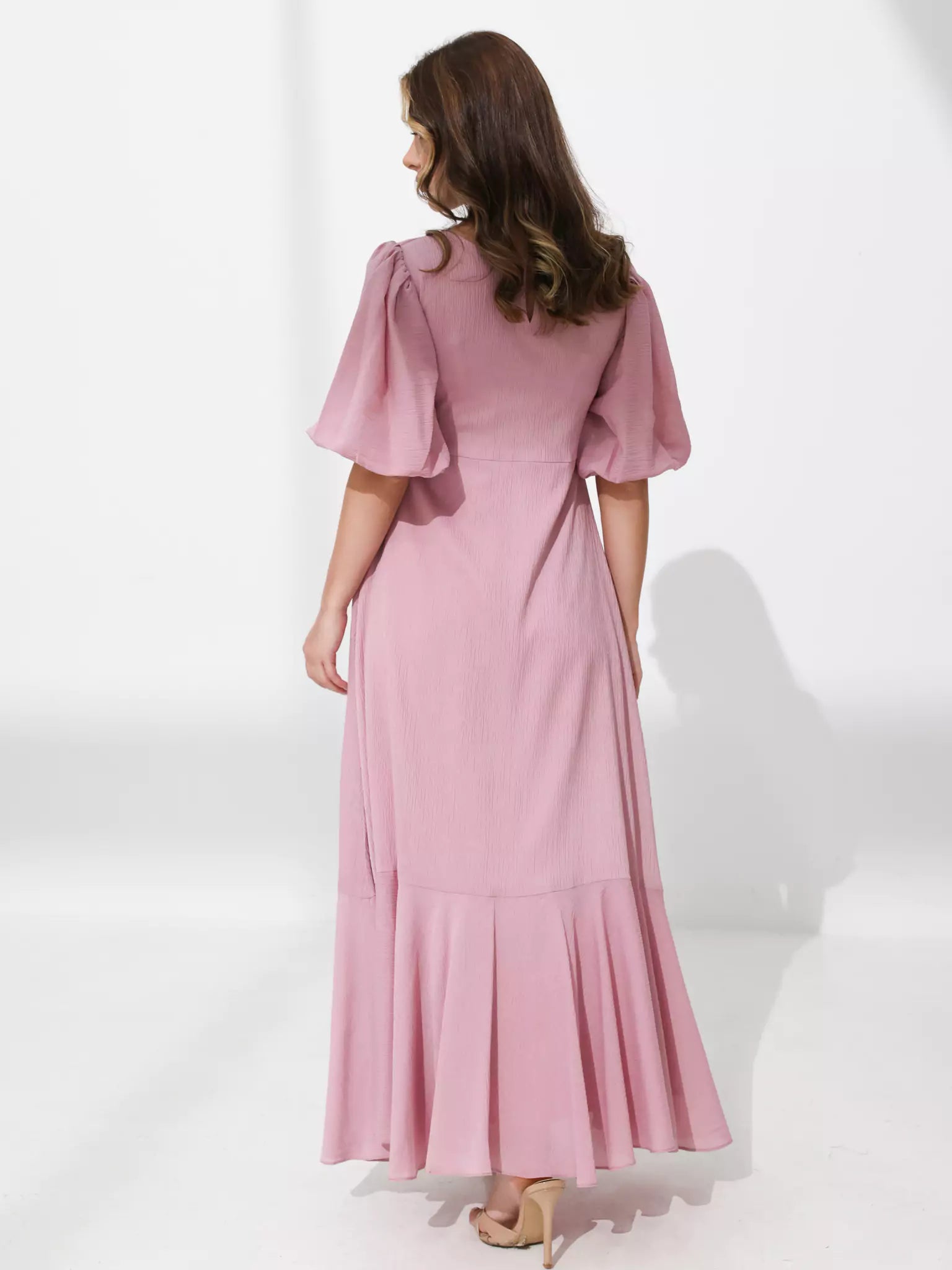 Whispering Petals Lilac Long Dress