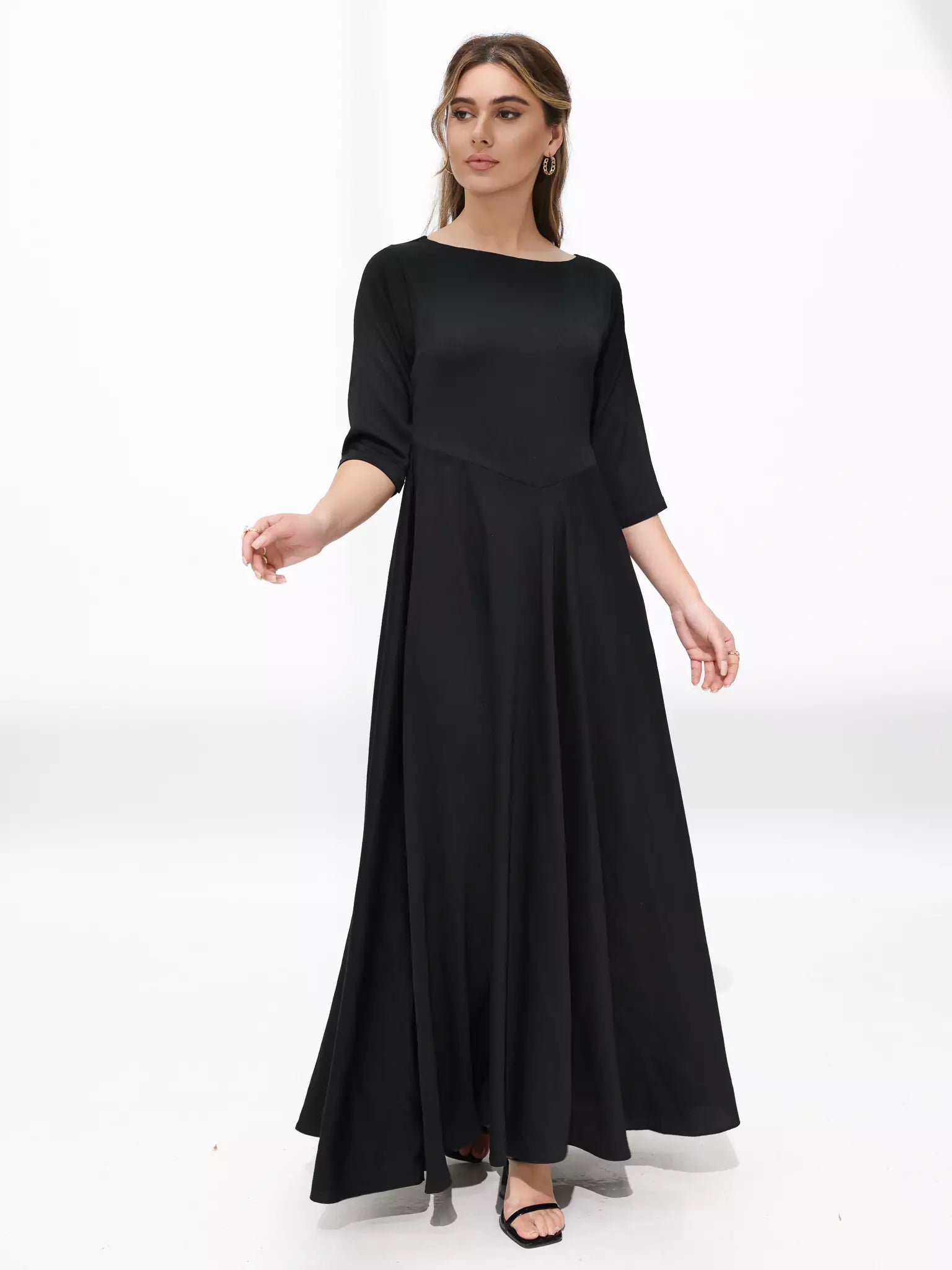Barb Black Long Dress