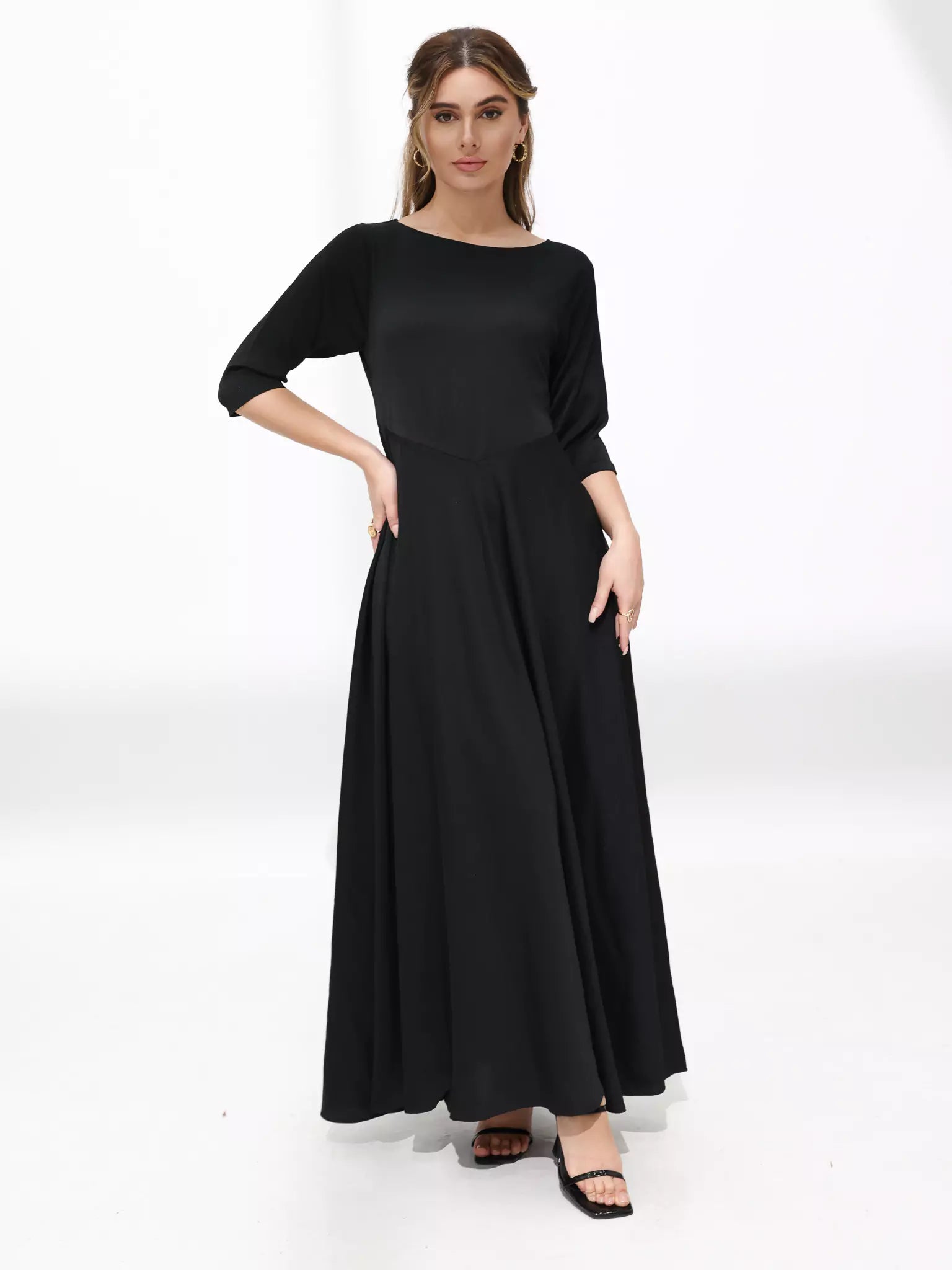 Barb Black Long Dress
