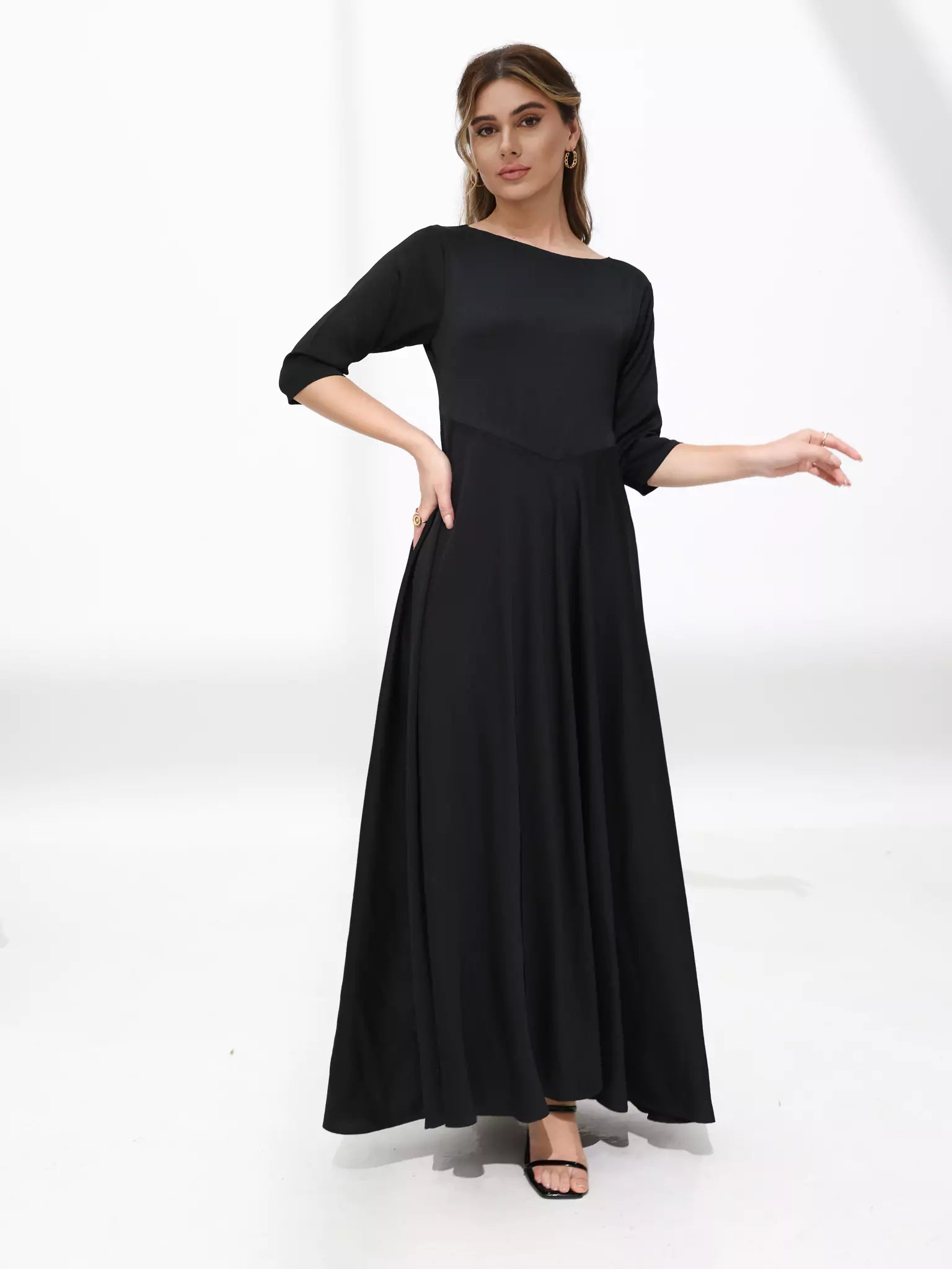 Barb Black Long Dress
