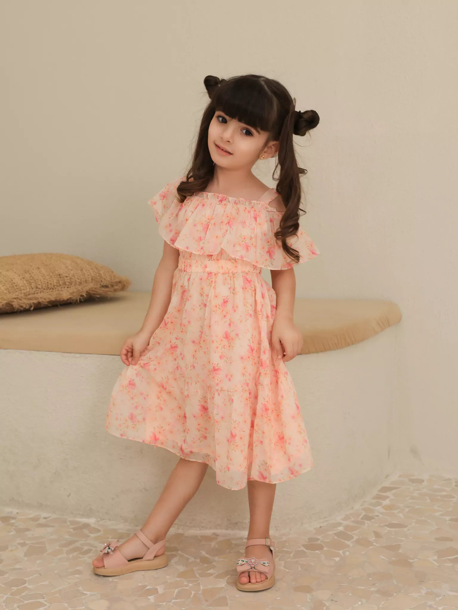 Mini Blushhaven Floral Dress