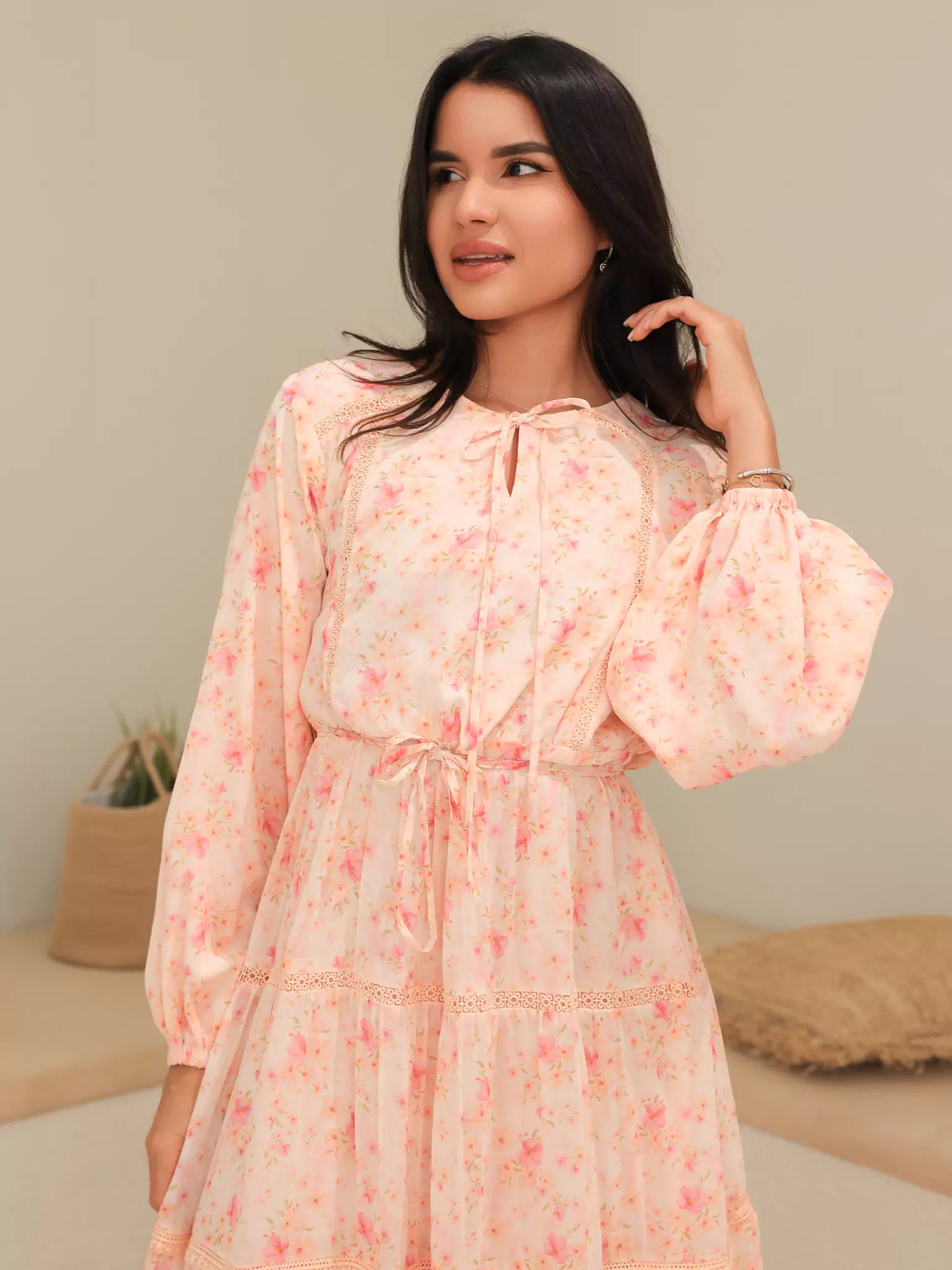 Blushhaven Floral Lace Long Dress