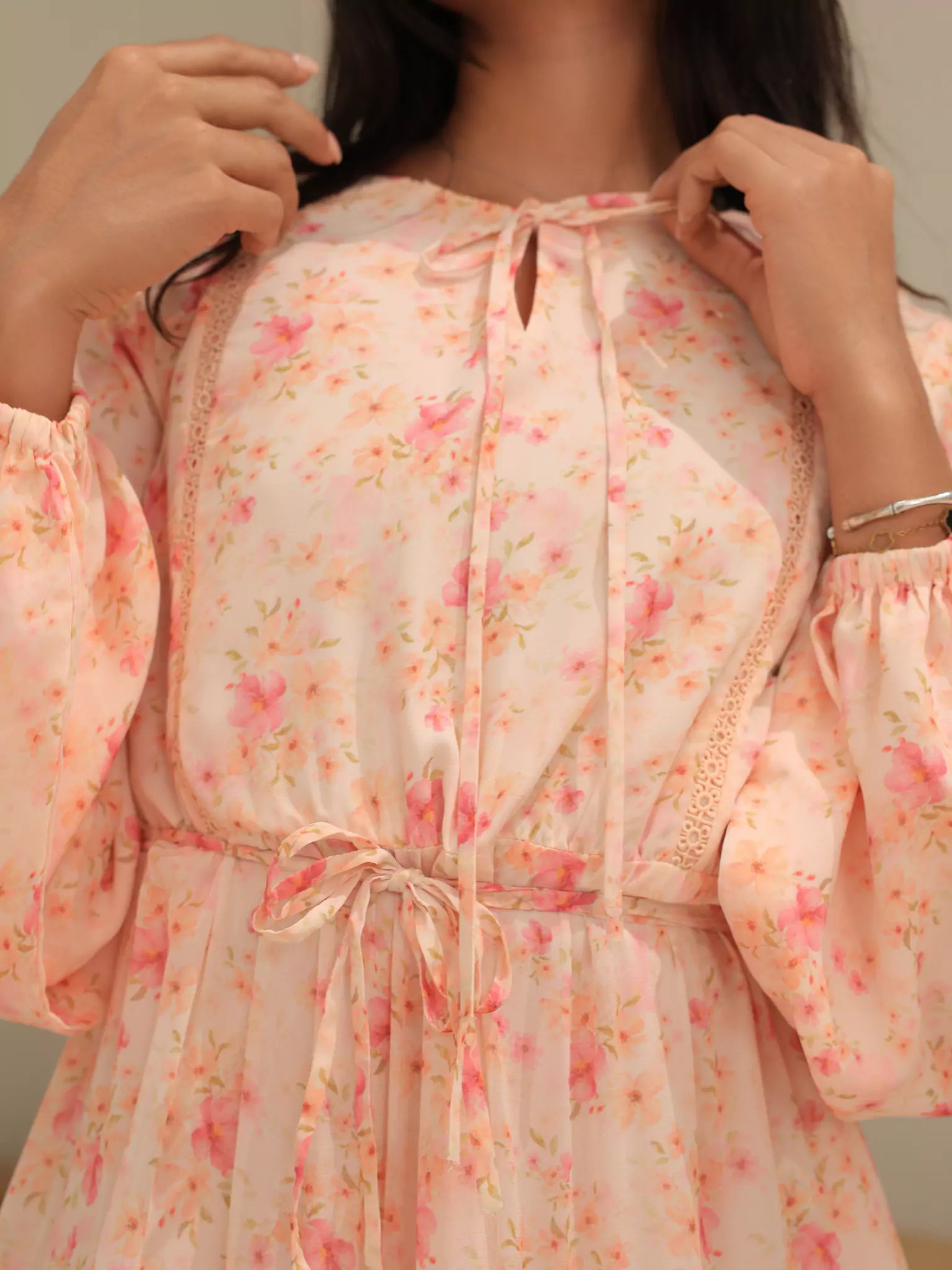 Blushhaven Floral Lace Long Dress