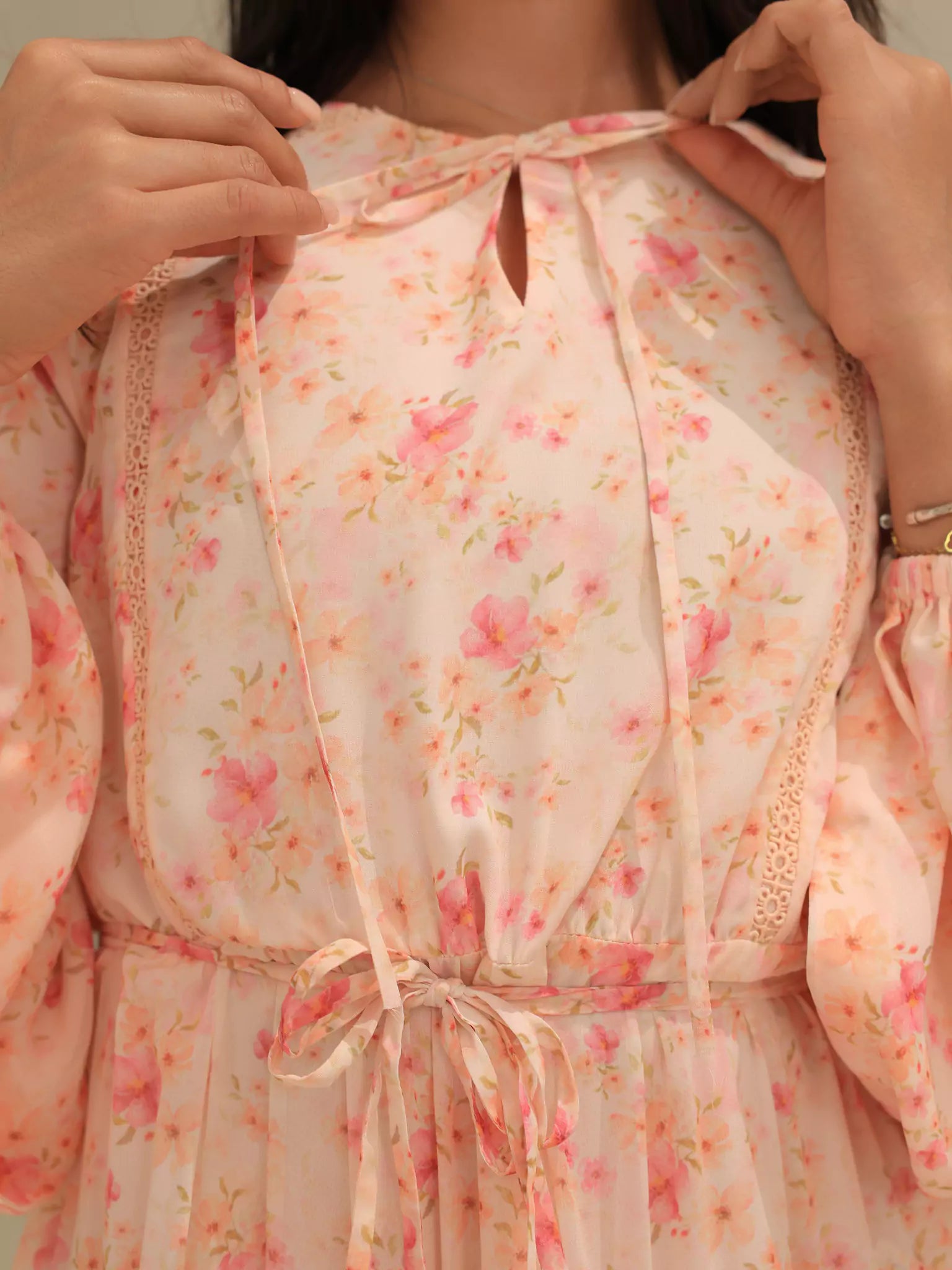 Blushhaven Floral Lace Long Dress