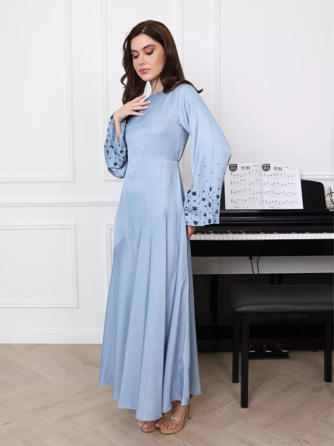 Starlit Embellished Long Dress