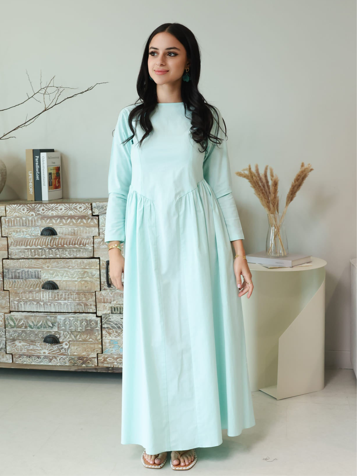 Icelyn Panel Long Dress