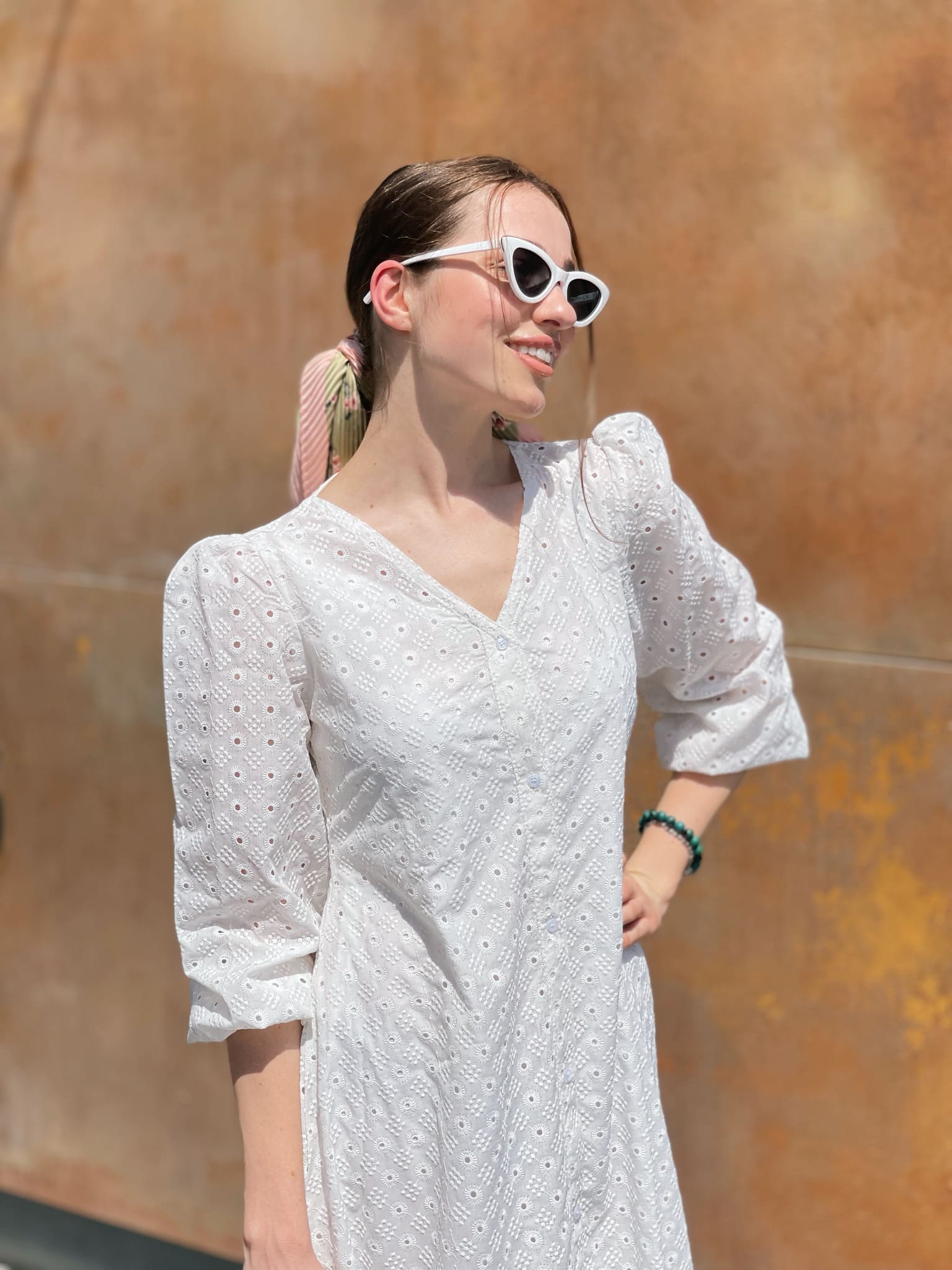 Alice White Cutwork Long Dress