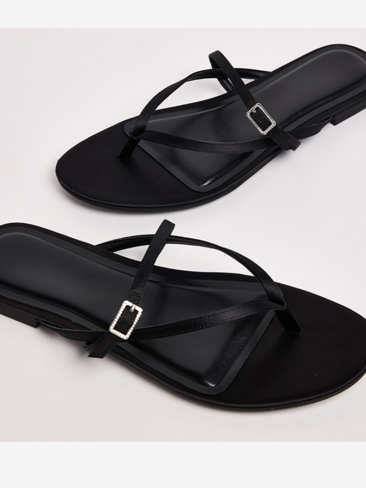 Sling Black Embellished Flats