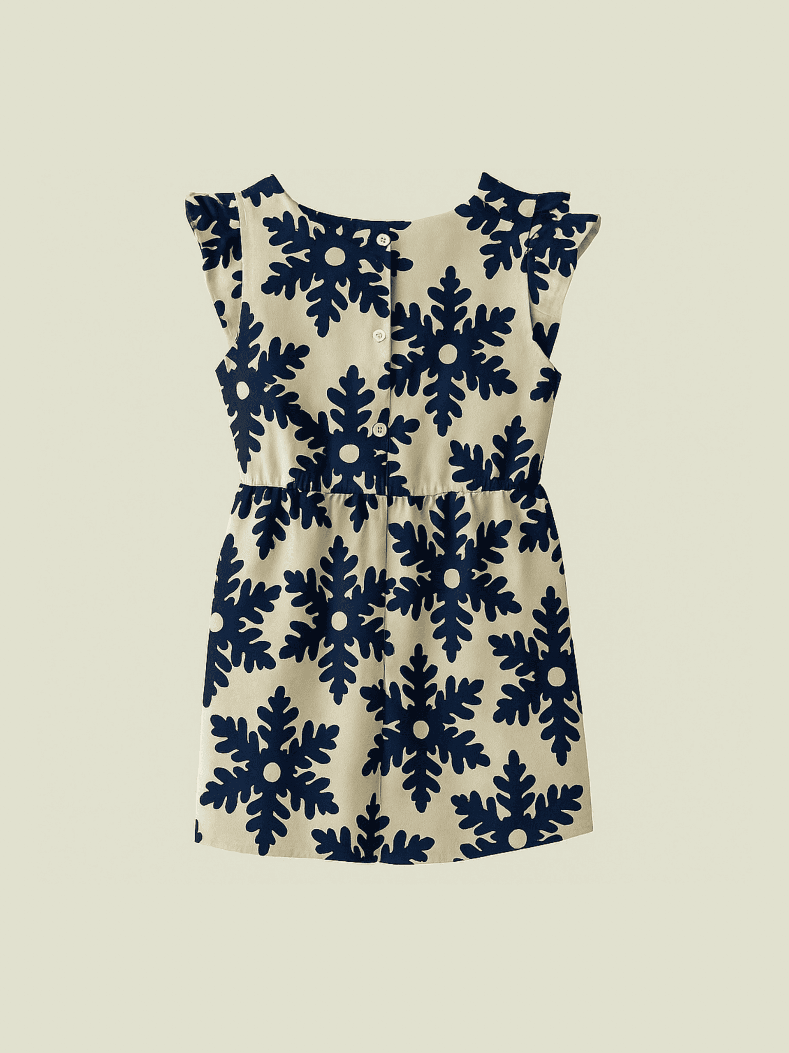 Mini Lelan Motif Blue Dress