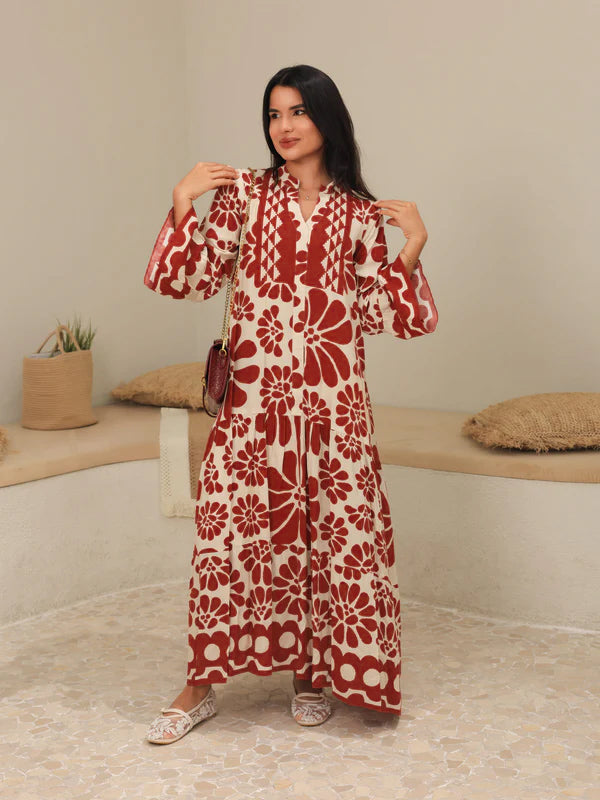 Aurora Maroon Long Dress