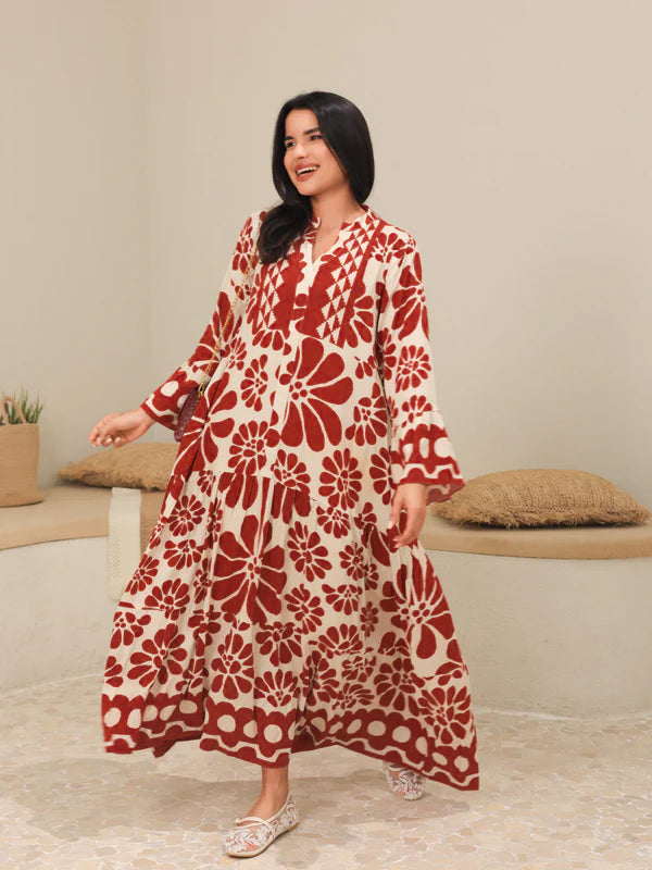 Aurora Maroon Long Dress