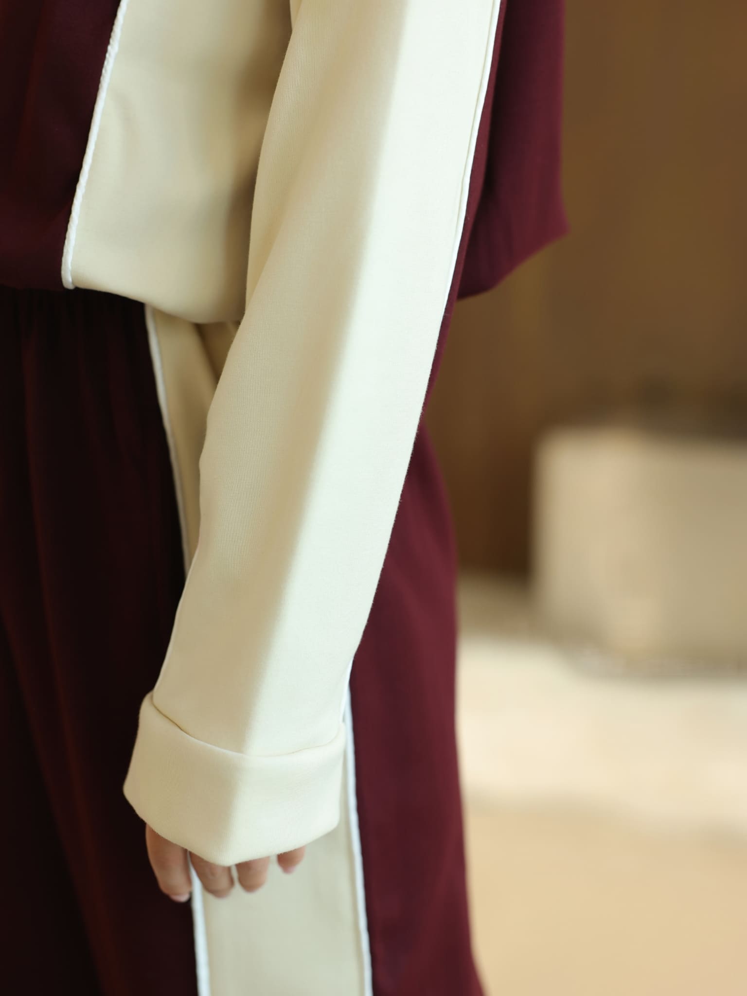 Signora Maroon & Cream Softstreme Sweat Pants
