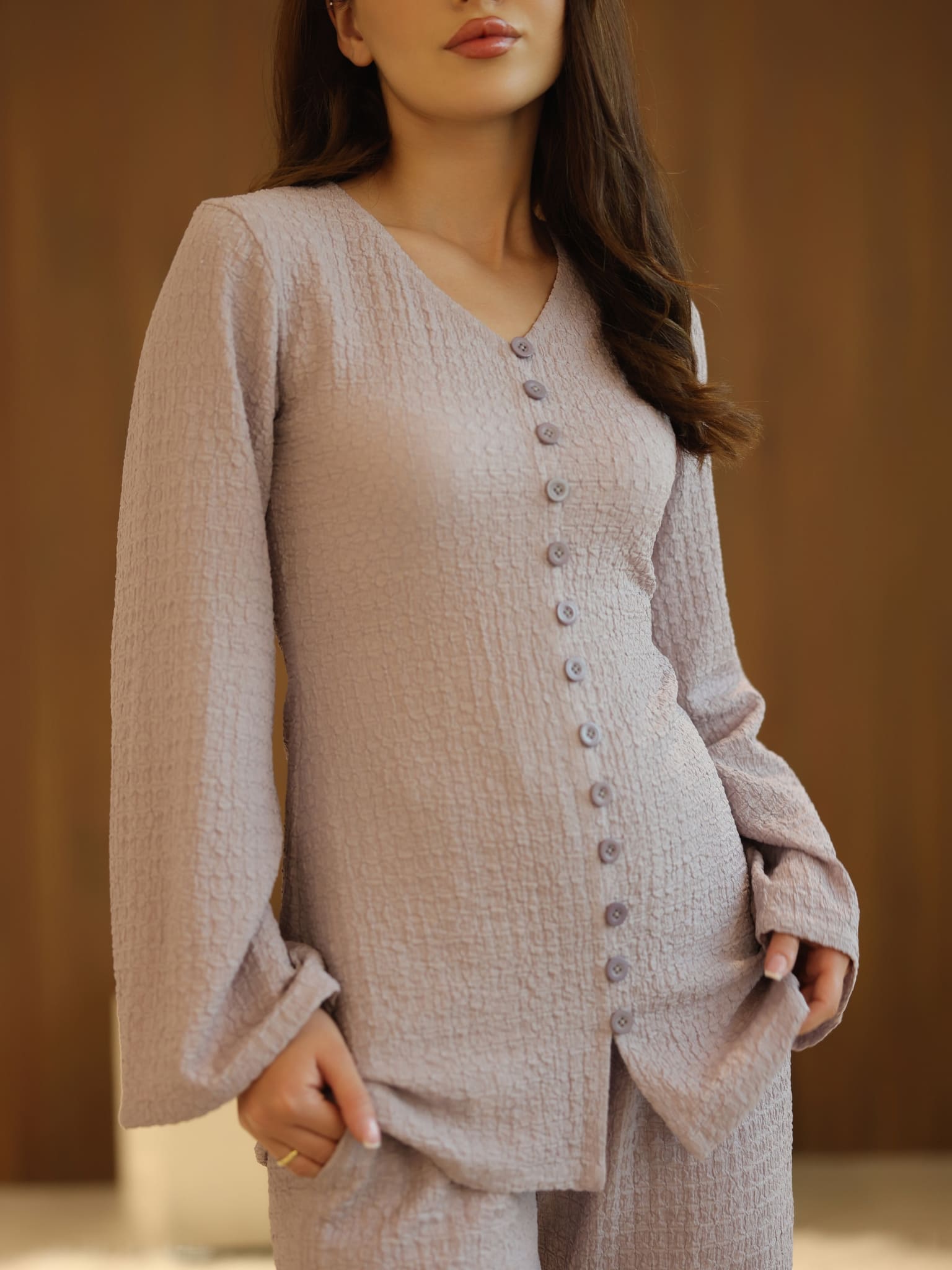 Osanna Textured Lilac Co Ord Set