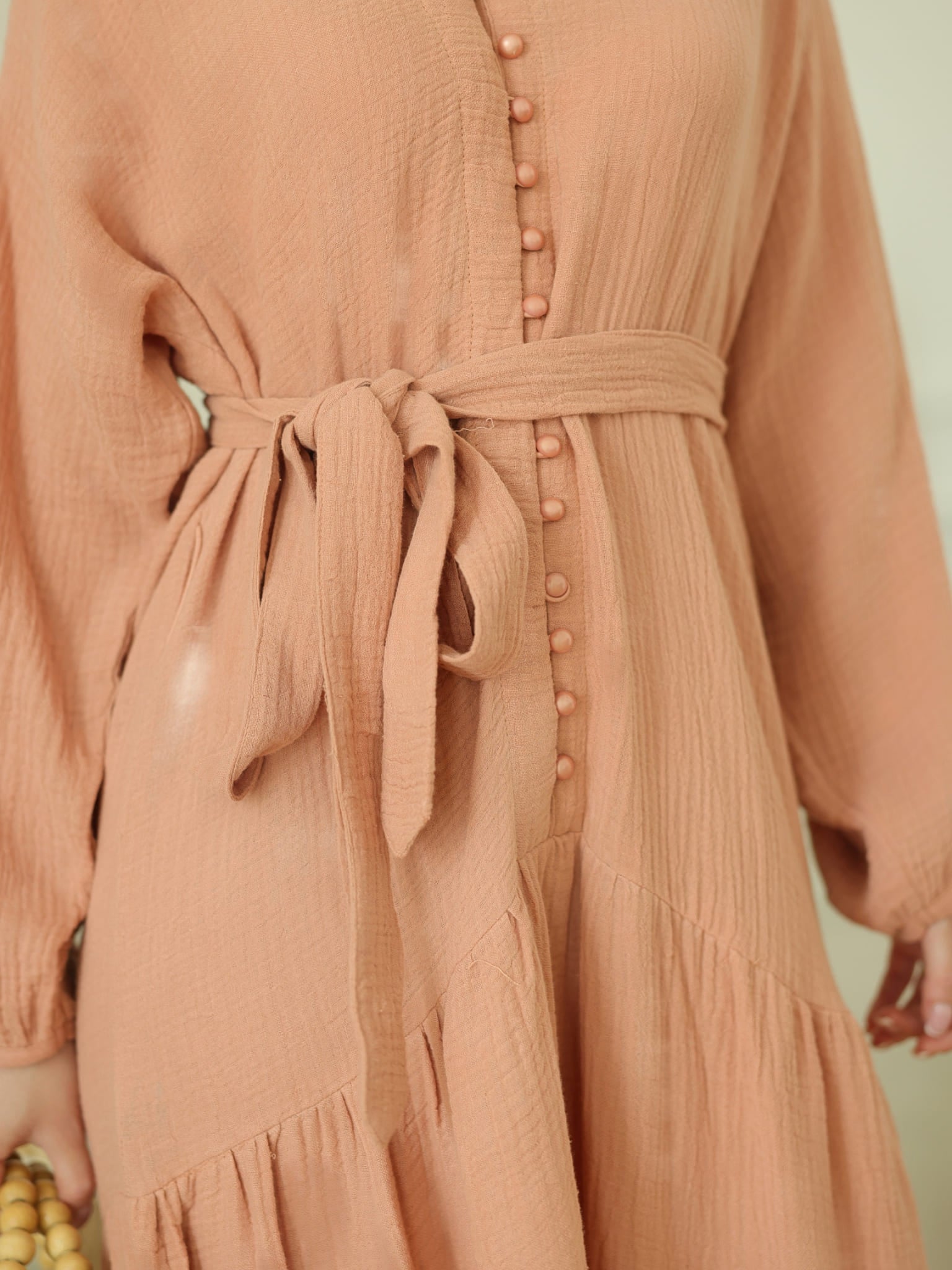 Ophelia Pastel Pink Muslin Long Dress