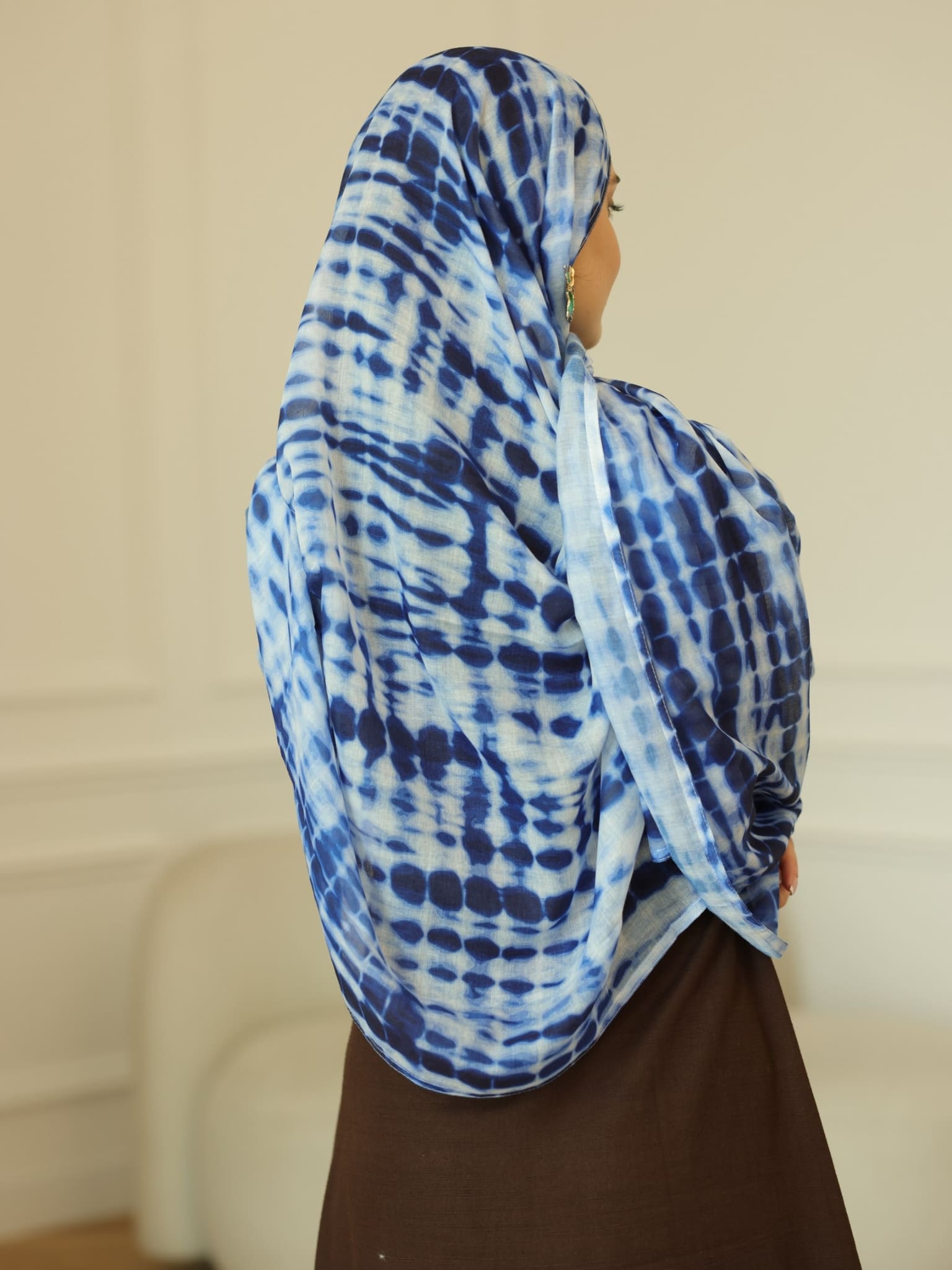 Blue Tile Printed Hijab